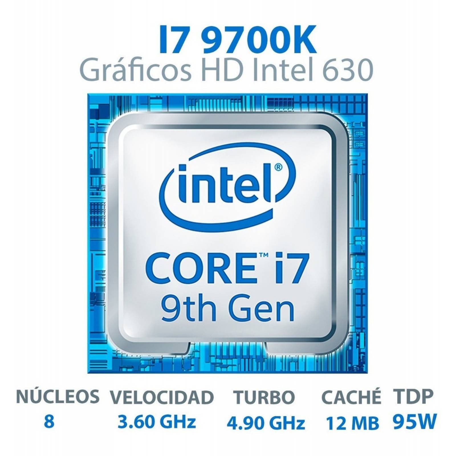 Procesador Intel I7 9700k Core I9 9na Gen 12mb Socket 1151