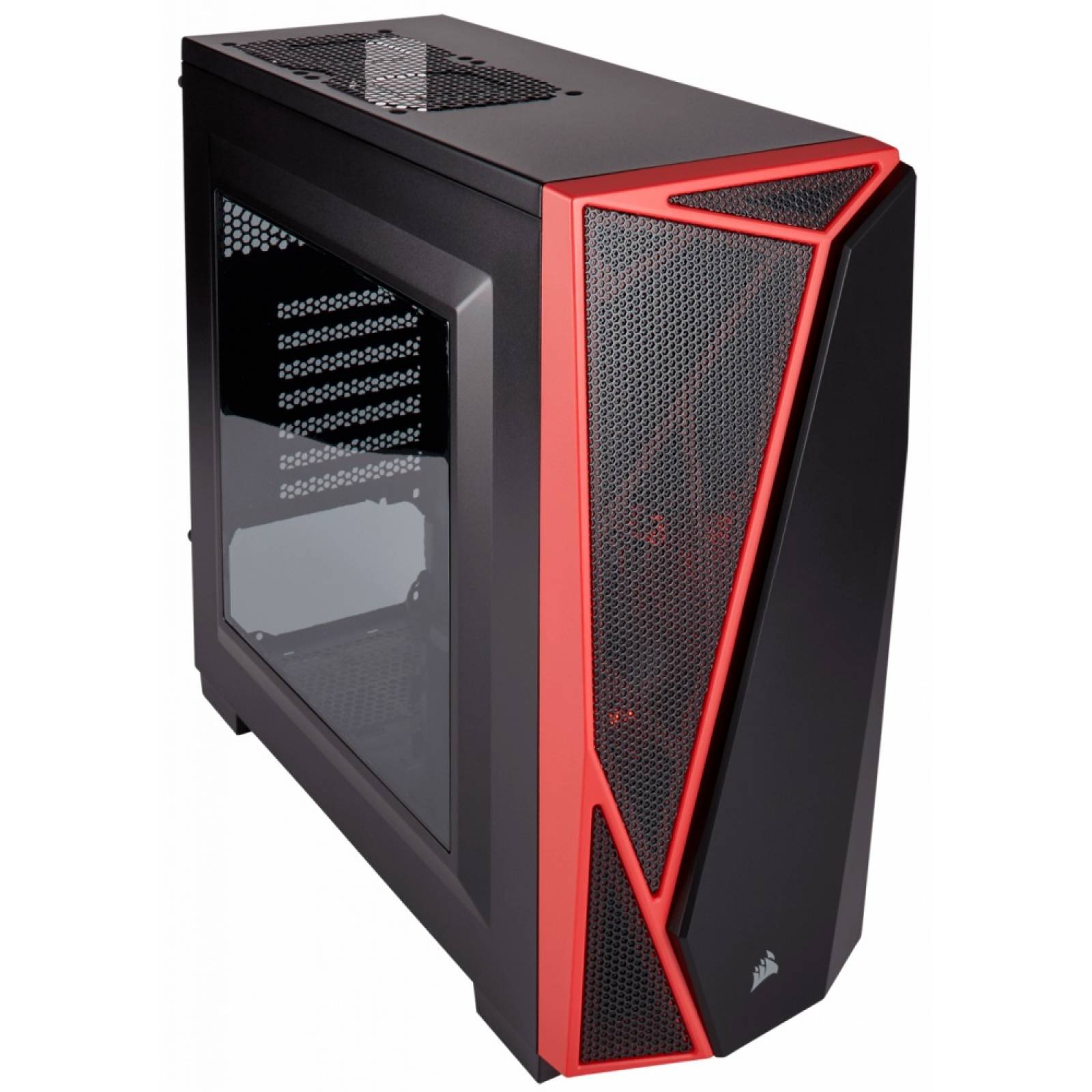 Gabinete Gaming Corsair Spec-04 Red Led-Midi-Tower-Pc-Acero-