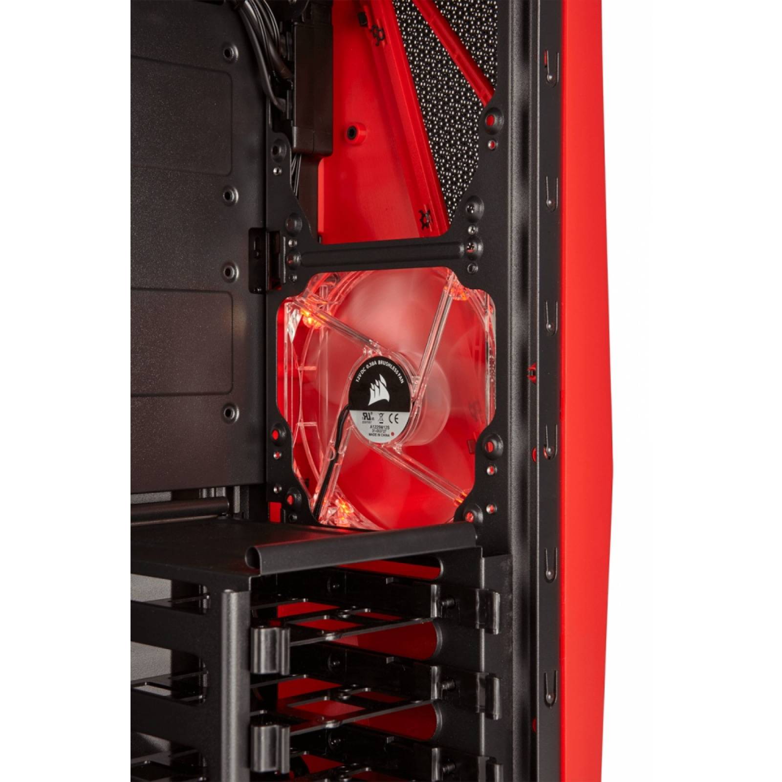 Gabinete Gaming Corsair Spec-04 Red Led-Midi-Tower-Pc-Acero-