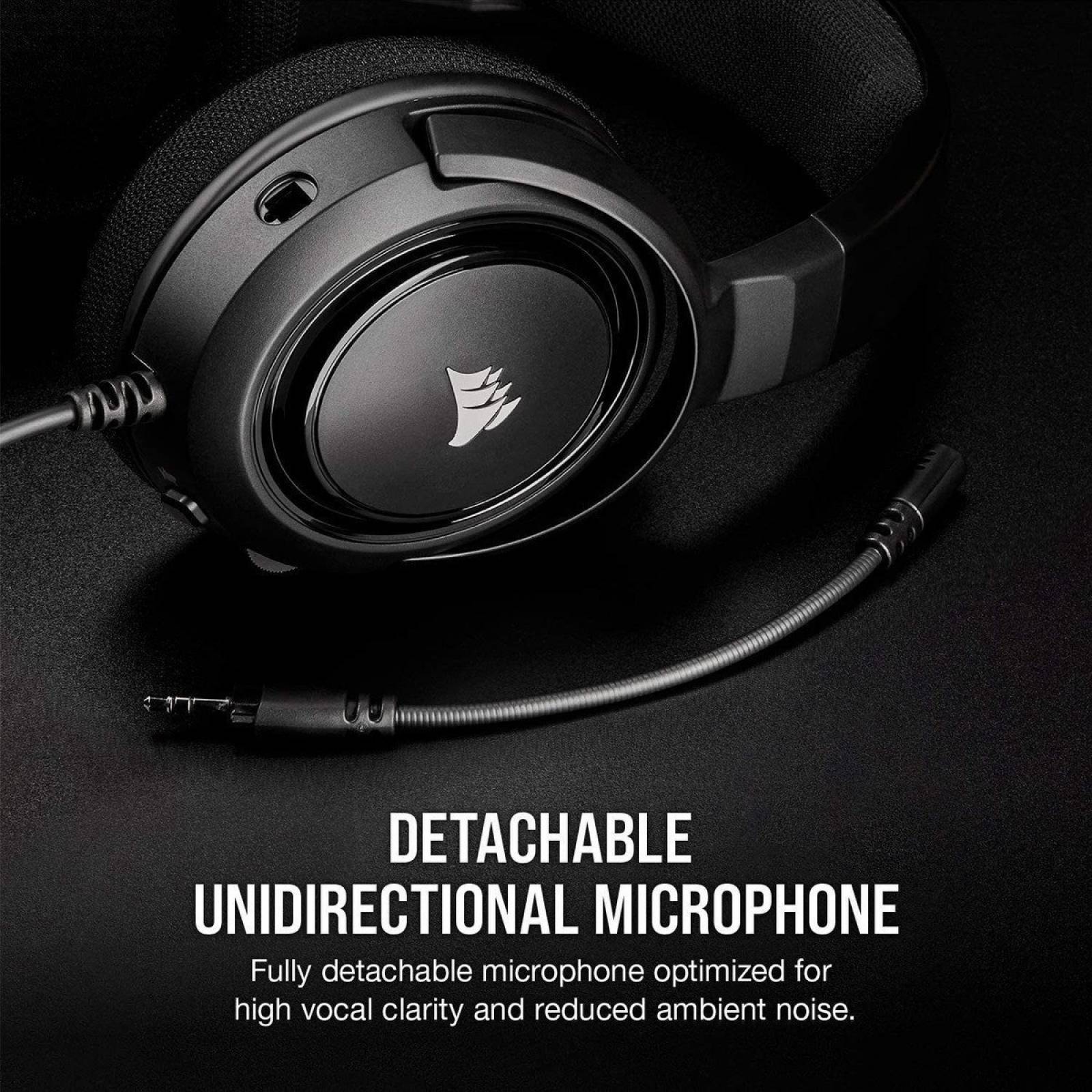 Diadema Corsair Hs35 Stereo Gaming Headset 3.5mm Carbon