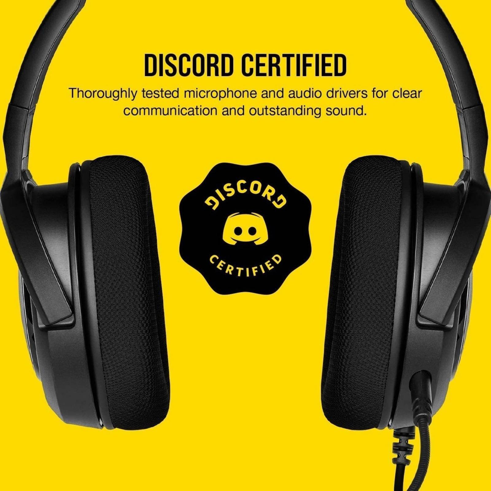 Diadema Corsair Hs35 Stereo Gaming Headset 3.5mm Carbon