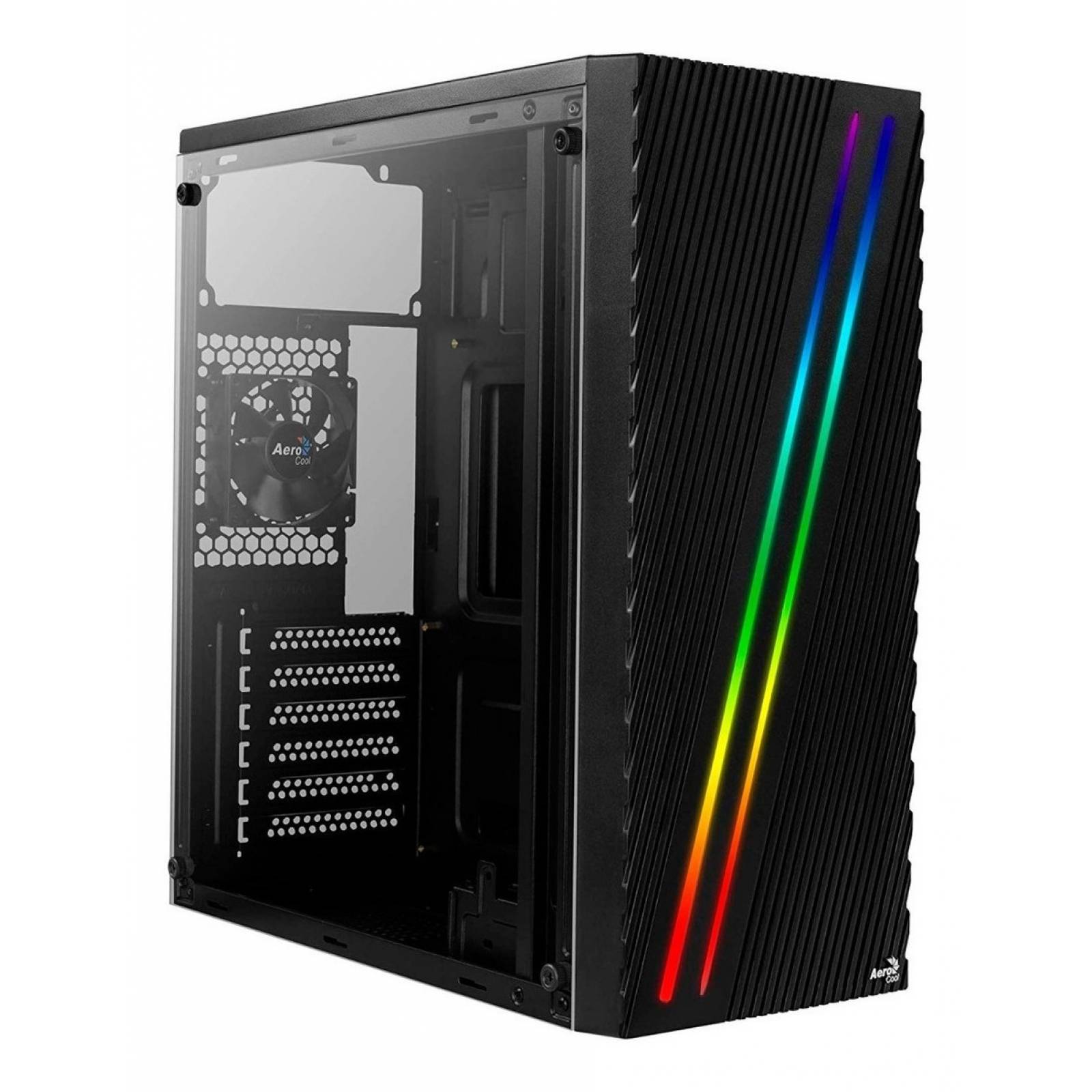 Gabinete Aerocool Streak Atx Rgb Usb 3.0 Acrílico Negro