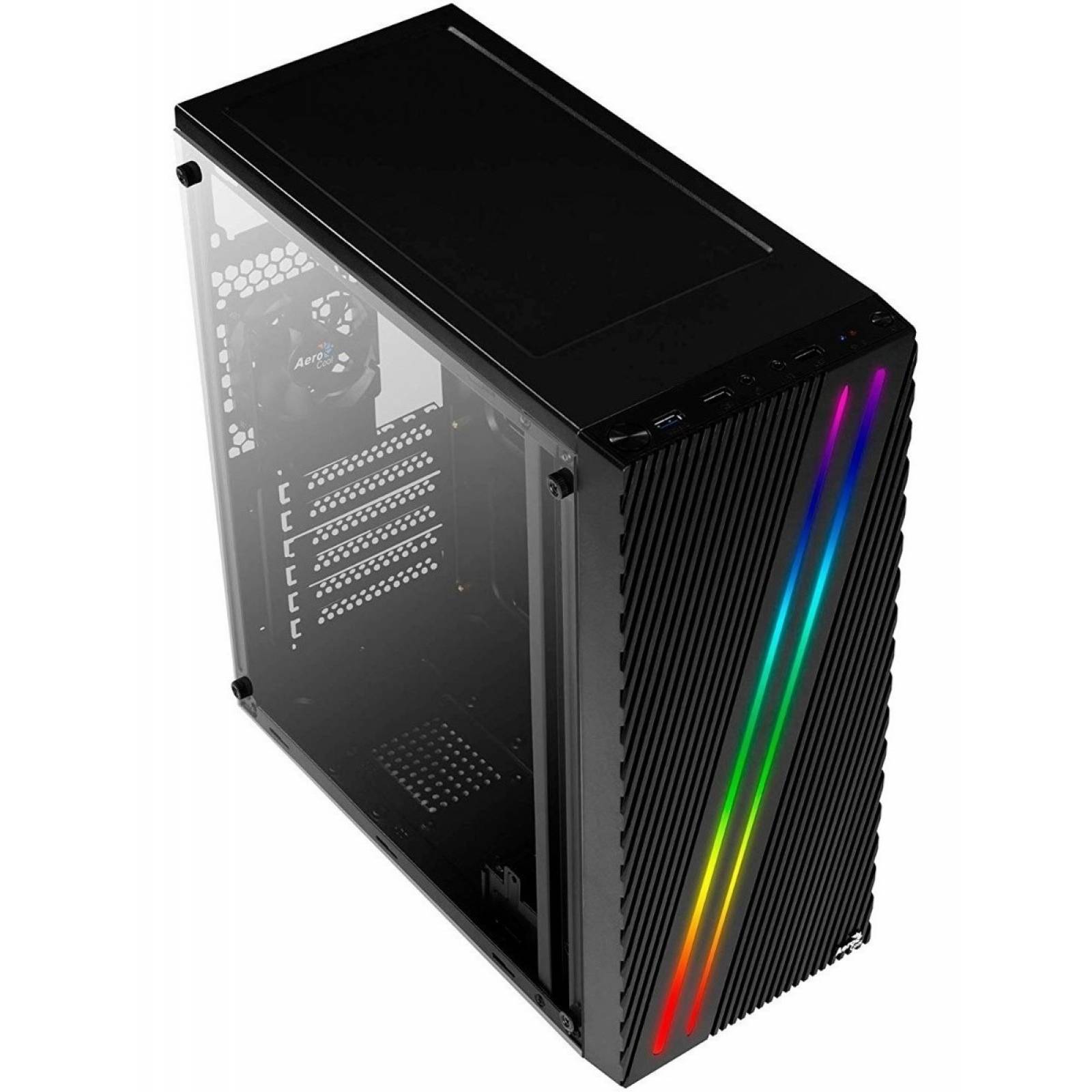 Gabinete Aerocool Streak Atx Rgb Usb 3.0 Acrílico Negro