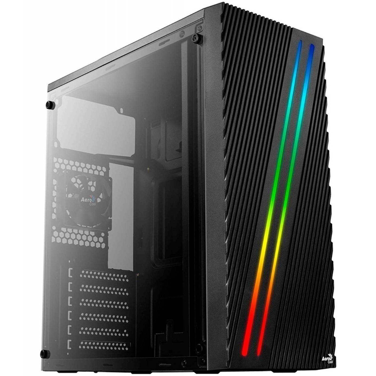 Gabinete Aerocool Streak Atx Rgb Usb 3.0 Acrílico Negro