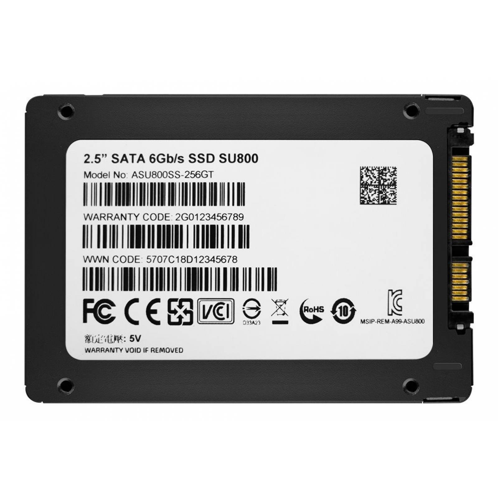 Unidad De Estado Solido Ssd Adata Su800 256gb 2.5 /m