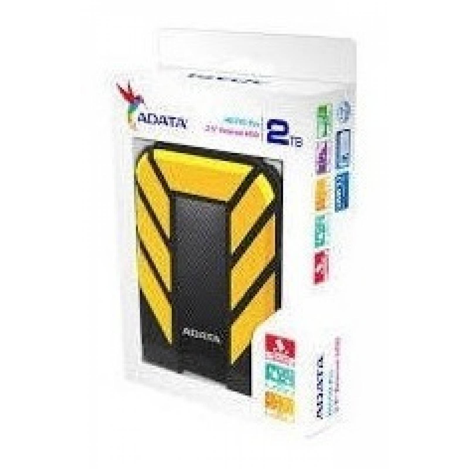 Disco Duro Externo Adata, 2tb, Usb 3.0, 2.5in Color Amarillo