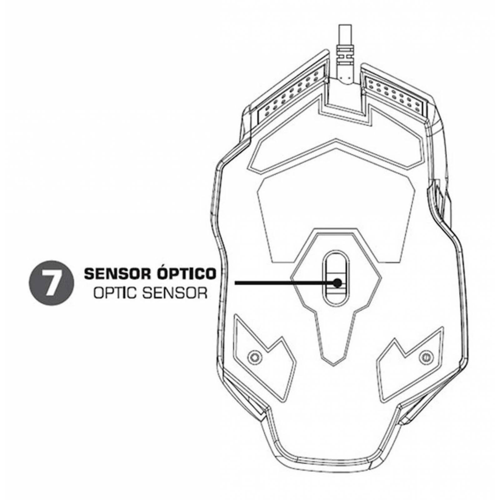 Mouse Optico Yeyian Sabre 1002 (mo1002) 7 Botones/usb 2.0 /v
