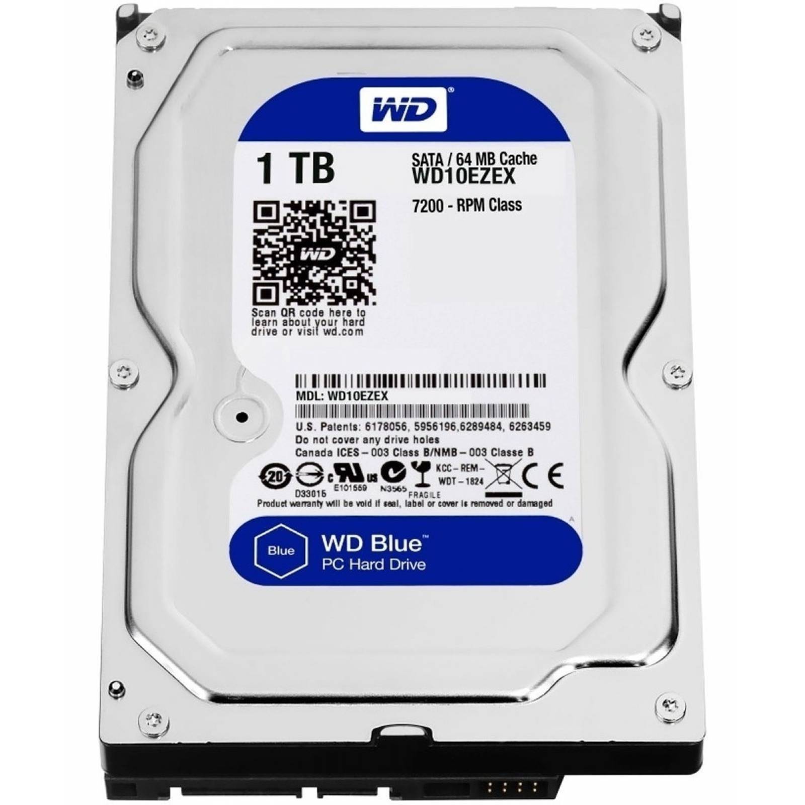 Disco Duro Interno 1tb Sata Western Digital 7200rpm Pc