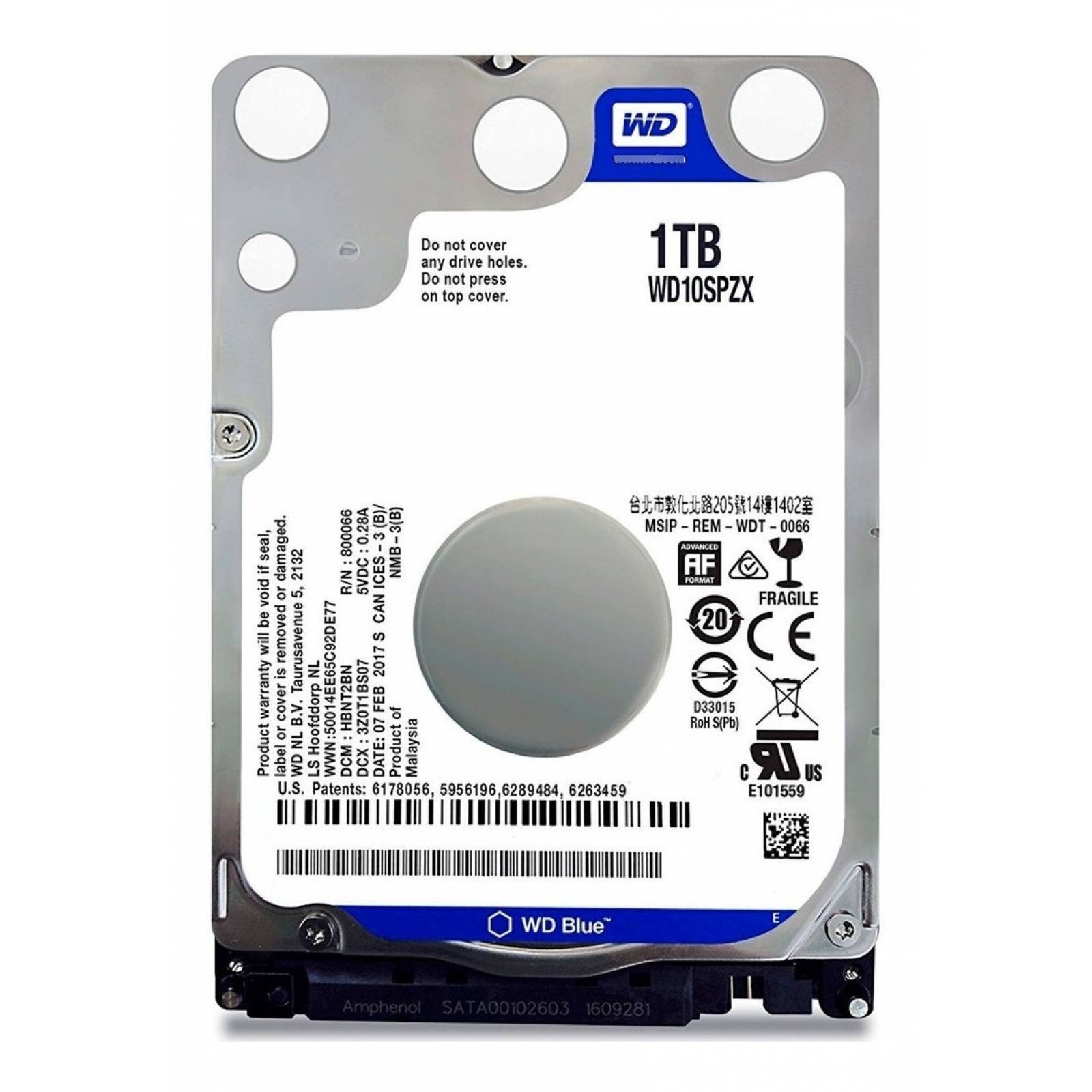 Disco Duro Laptop 1tb Western Digital 5400rpm 2.5 7mm