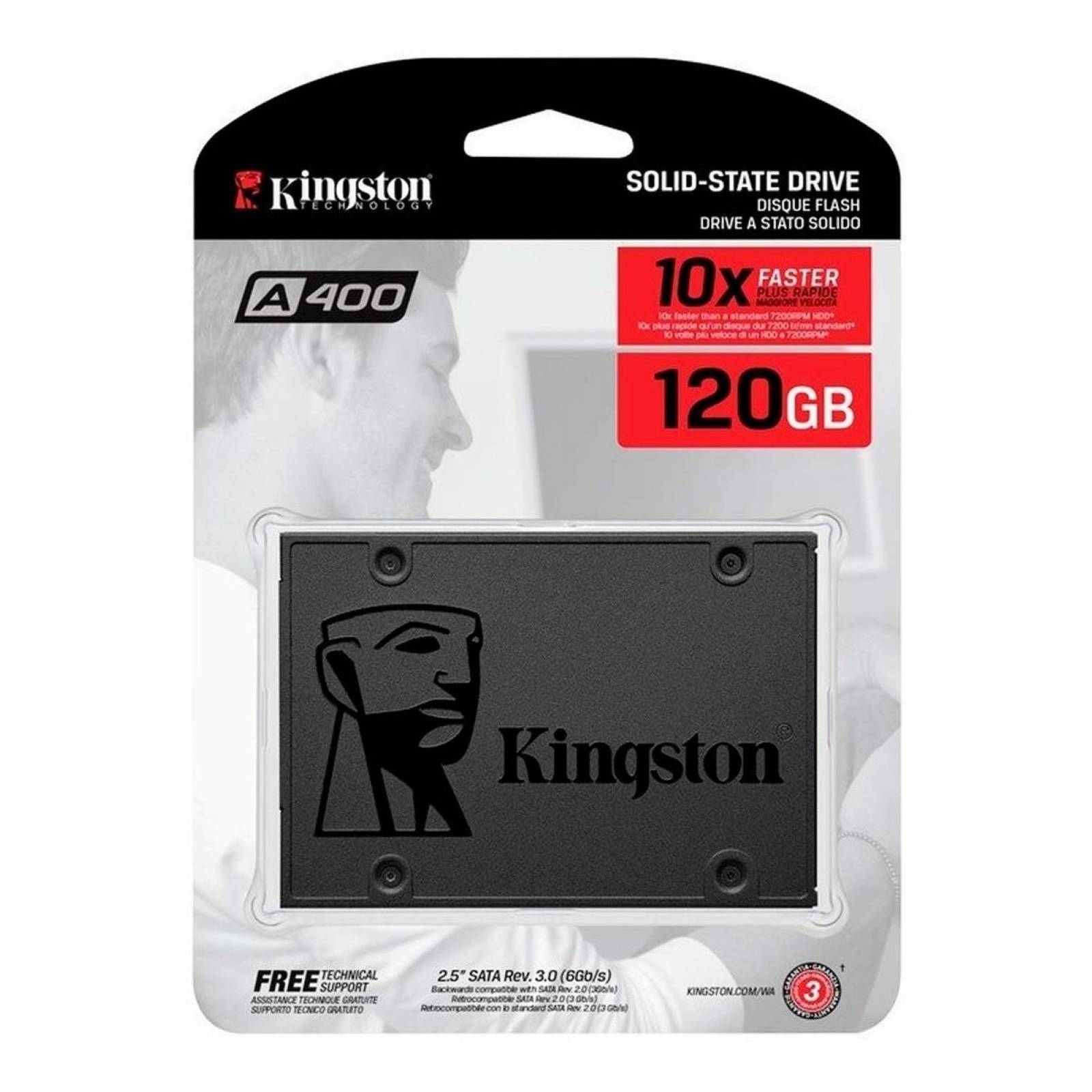 Disco Duro Ssd 120gb Estado Solido Kingston Sa400s37/120g