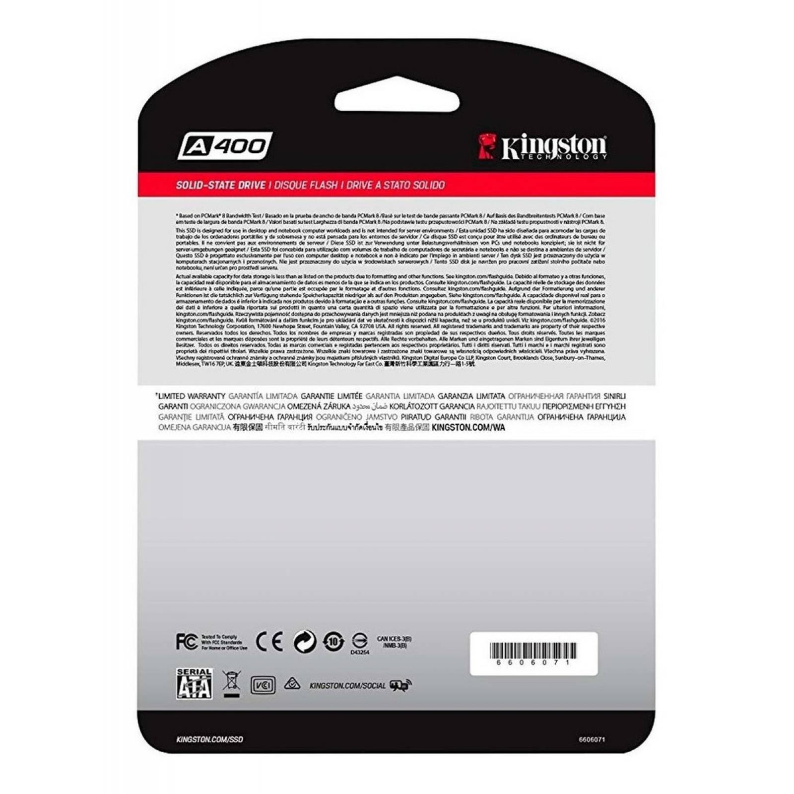 Disco Duro Ssd 120gb Estado Solido Kingston Sa400s37/120g
