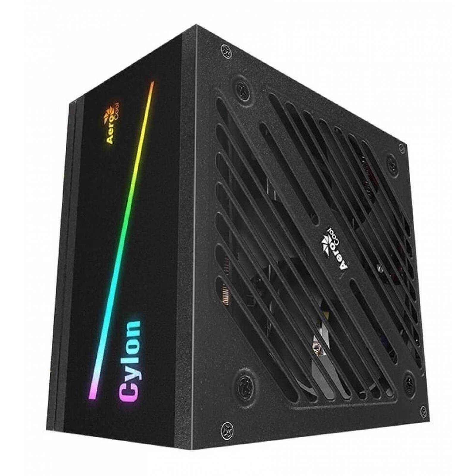 Fuente De Poder Gamer RGB 600w Aerocool Cylon Rgb 80 Plus Bronze