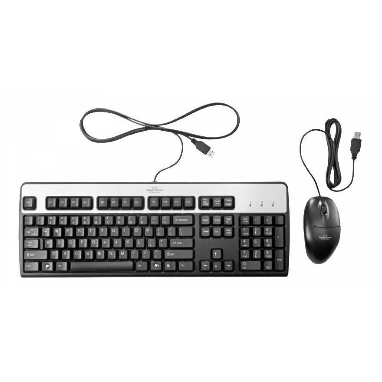 Kit Teclado Y Mouse Hp Empresarial Pc Usb 631341-b21 /v /vc