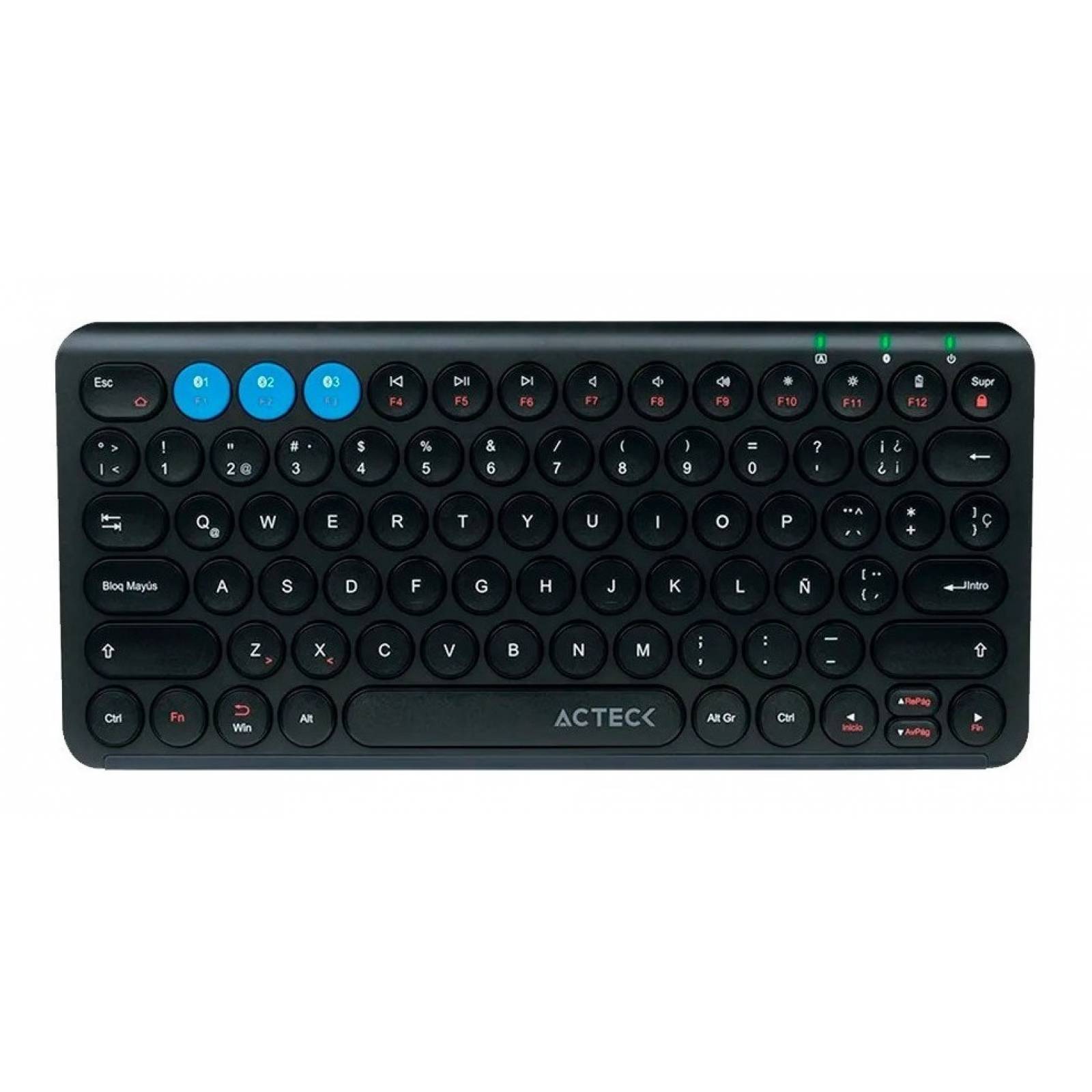 Teclado Multidispositivo Acteck, Inalámbrico, Bluetooth