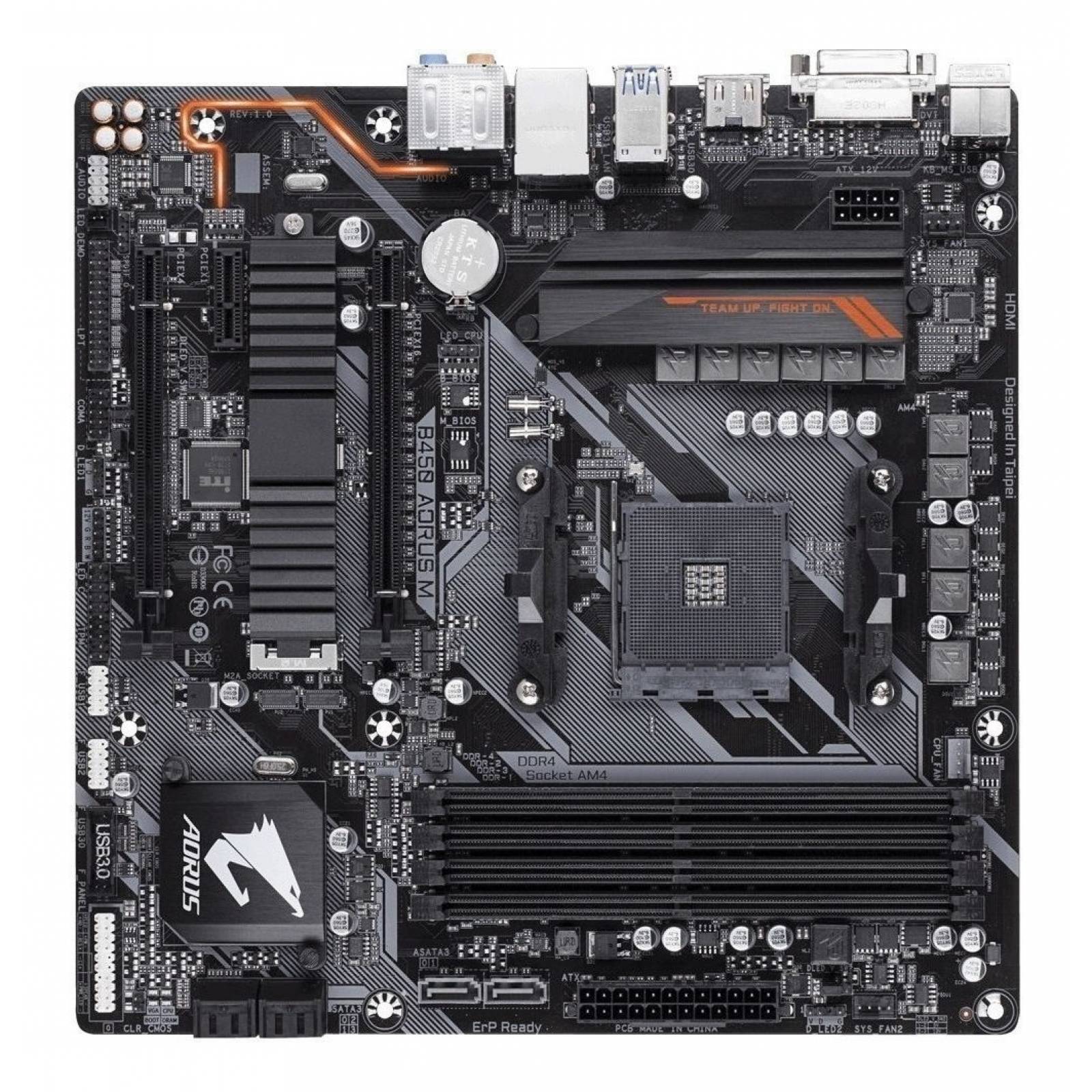 Tarjeta Madre Gigabyte Am4 Gamer B450 Aorus M 64 Gb Ddr4