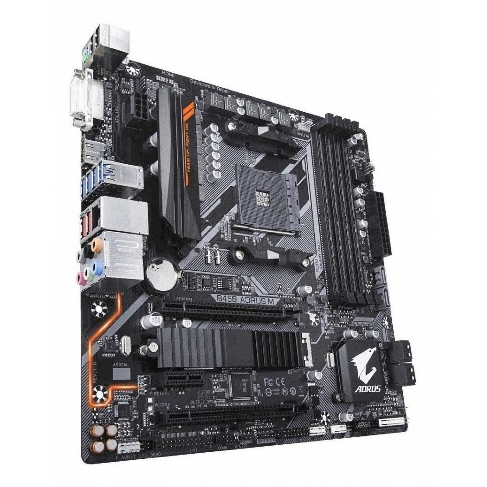 Tarjeta Madre Gigabyte Am4 Gamer B450 Aorus M 64 Gb Ddr4