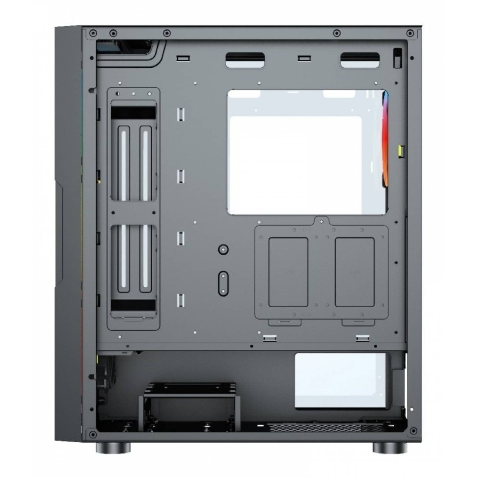 Gabinete Eagle Warrior Yamato Rgb Gamer Cristal Atx S/f