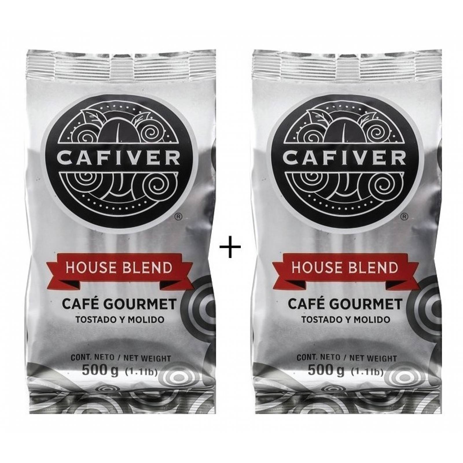 Café Cafiver House Blend Tostado Y Molido 500 G.(paq.2)