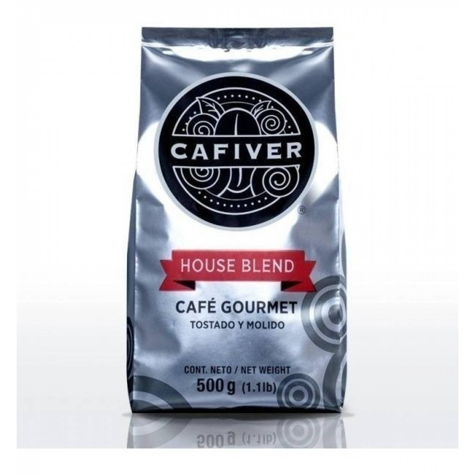 Café Cafiver House Blend Tostado Y Molido 500 G.(paq.2)