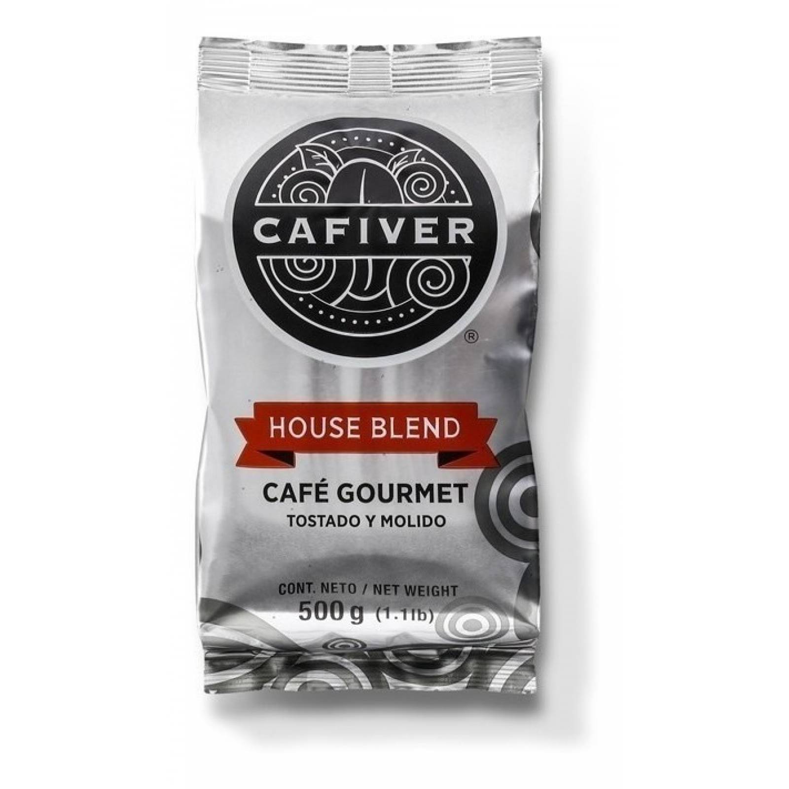 Café Cafiver House Blend Tostado Y Molido 500 G.(paq.2)