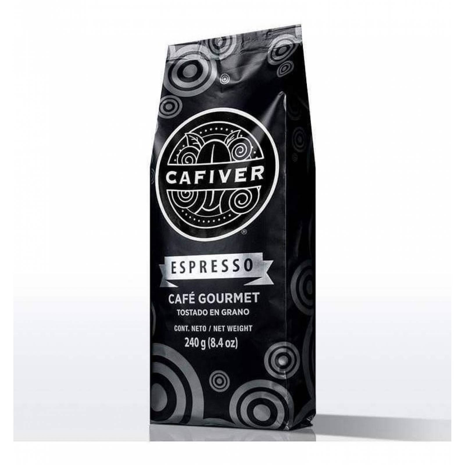 Café Cafiver Espresso Tostado En Grano 240 G. (paq.3)