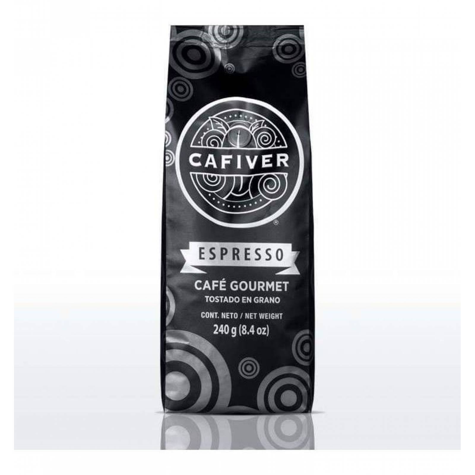 Café Cafiver Espresso Tostado En Grano 240 G. (paq.3)