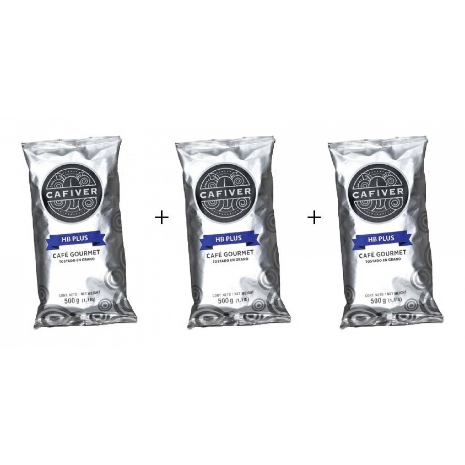 Café Cafiver Hb Plus Tostado Y Molido 500 G.(paq.3)