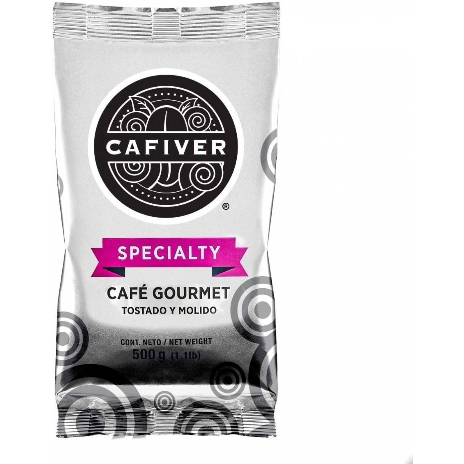 Cafiver Specialty, Café Tostado Molido C/cafeína 500g(paq.2)