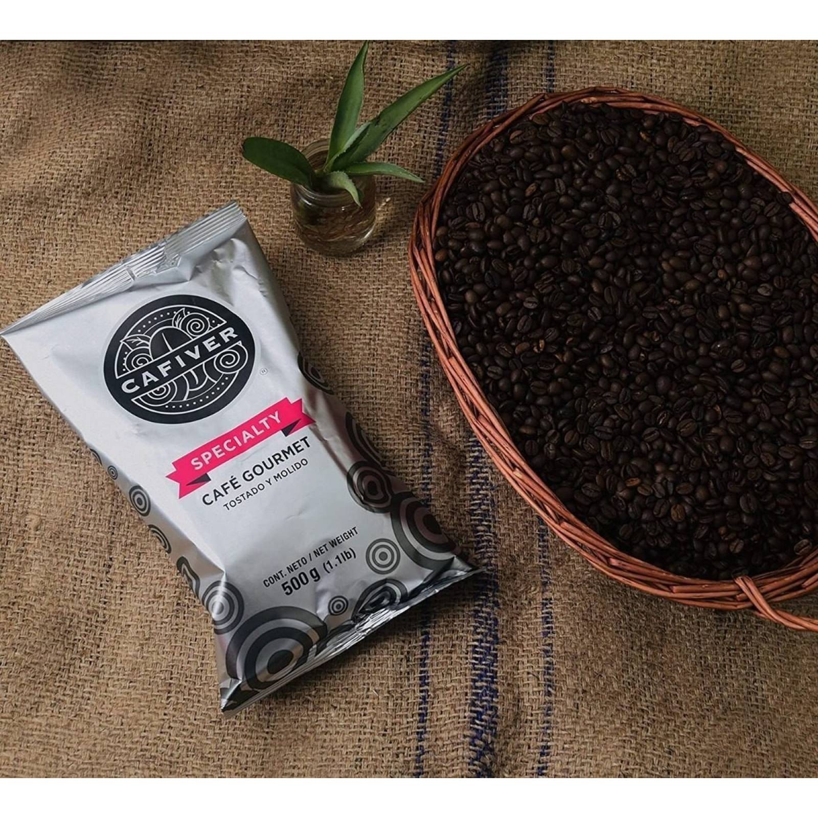 Cafiver Specialty, Café Tostado Molido C/cafeína 500g(paq.2)