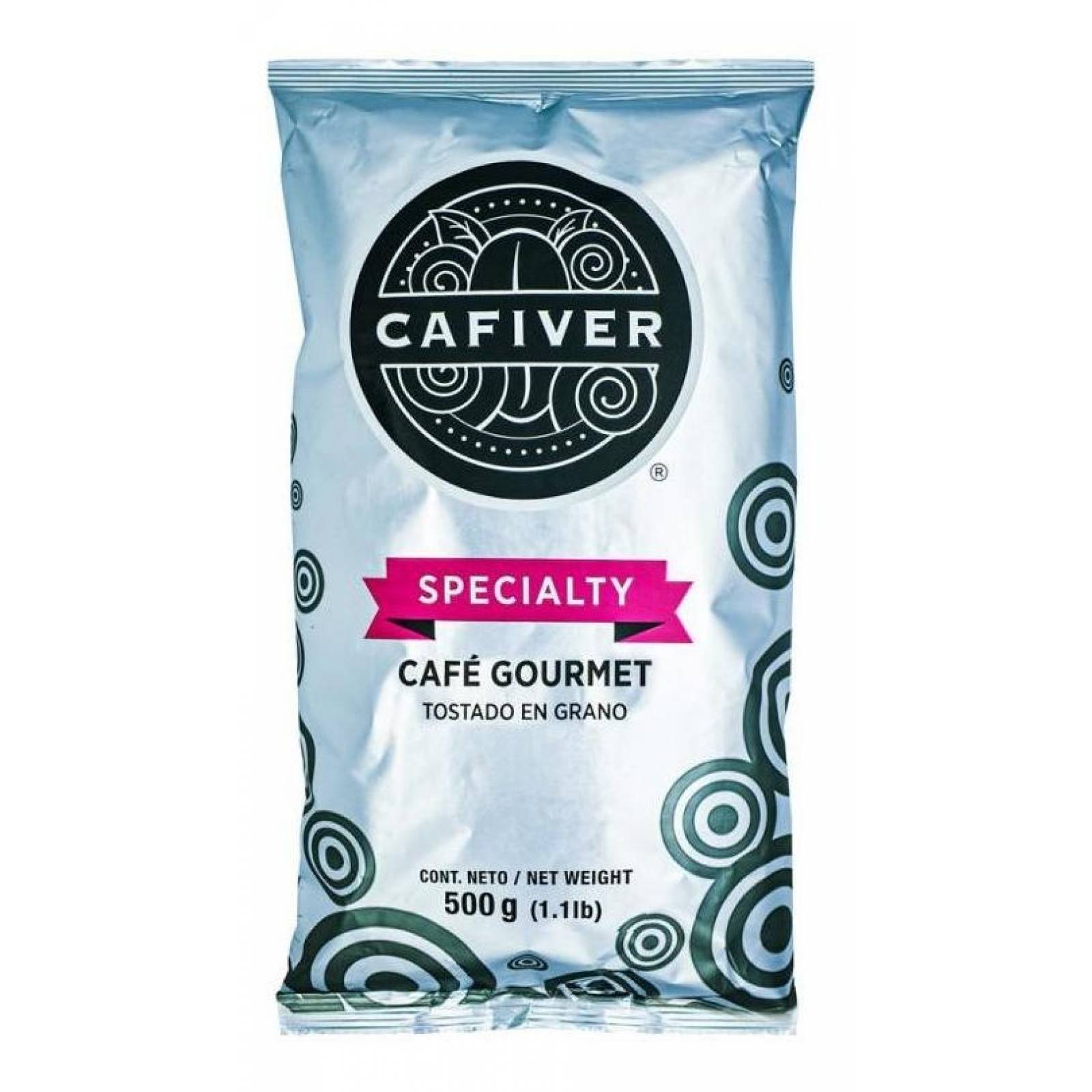 Café Cafiver Specialty Tostado En Grano Con Cafeína, 500 G