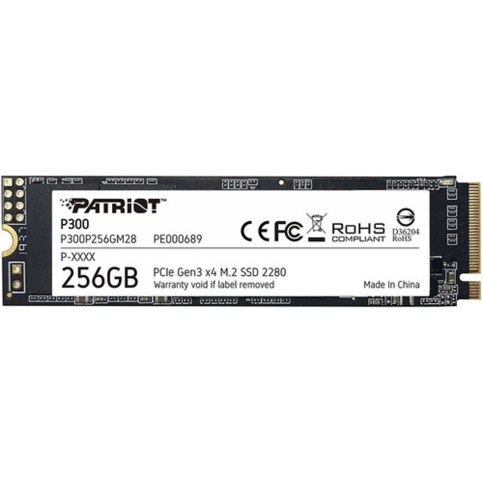 Disco Solido Ssd 256gb Patriot P300 M.2 Nvme Pcie P300p256gm