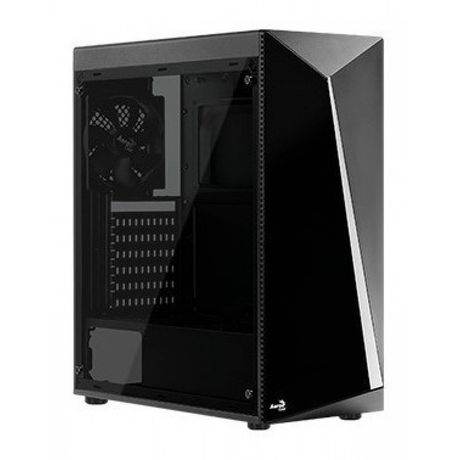 Gabinete Gamer Aerocool Shard Negro Rgb Cristal Templado Atx