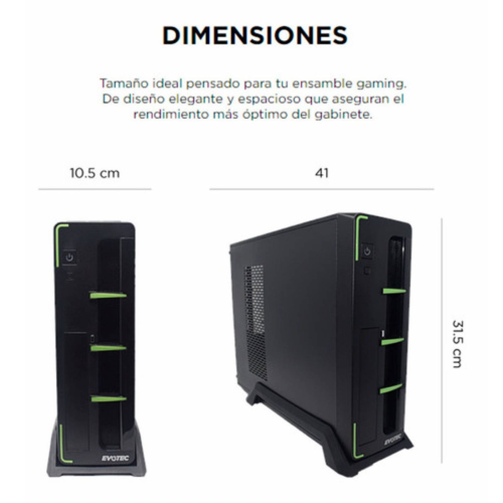 Gabinete Gamer Evotec Pc Micro Atx Fuente 600w Slim Ev1010