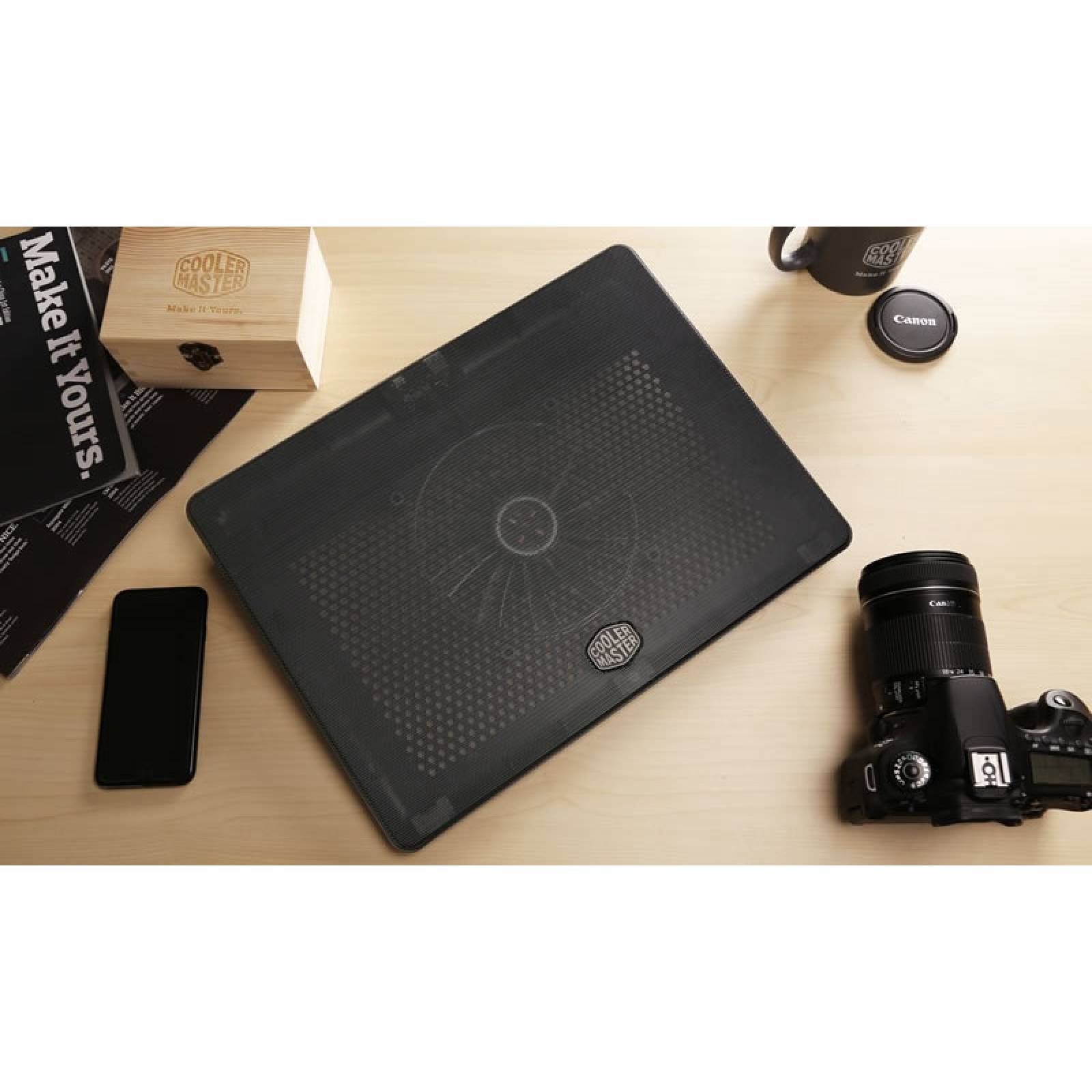 Cooler Master Base Enfriadora NotePal L2 para Laptops 17'', con 1 Ventilador de 1000RPM, Negro