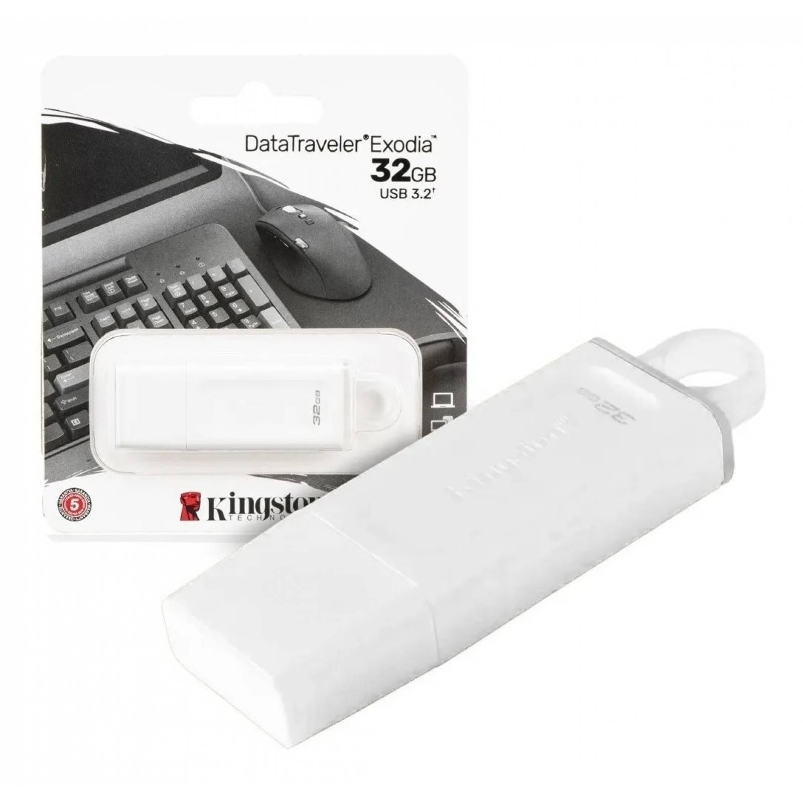 Memoria Usb Kingston Datatraveler Exodia 32gb Usb Blanco