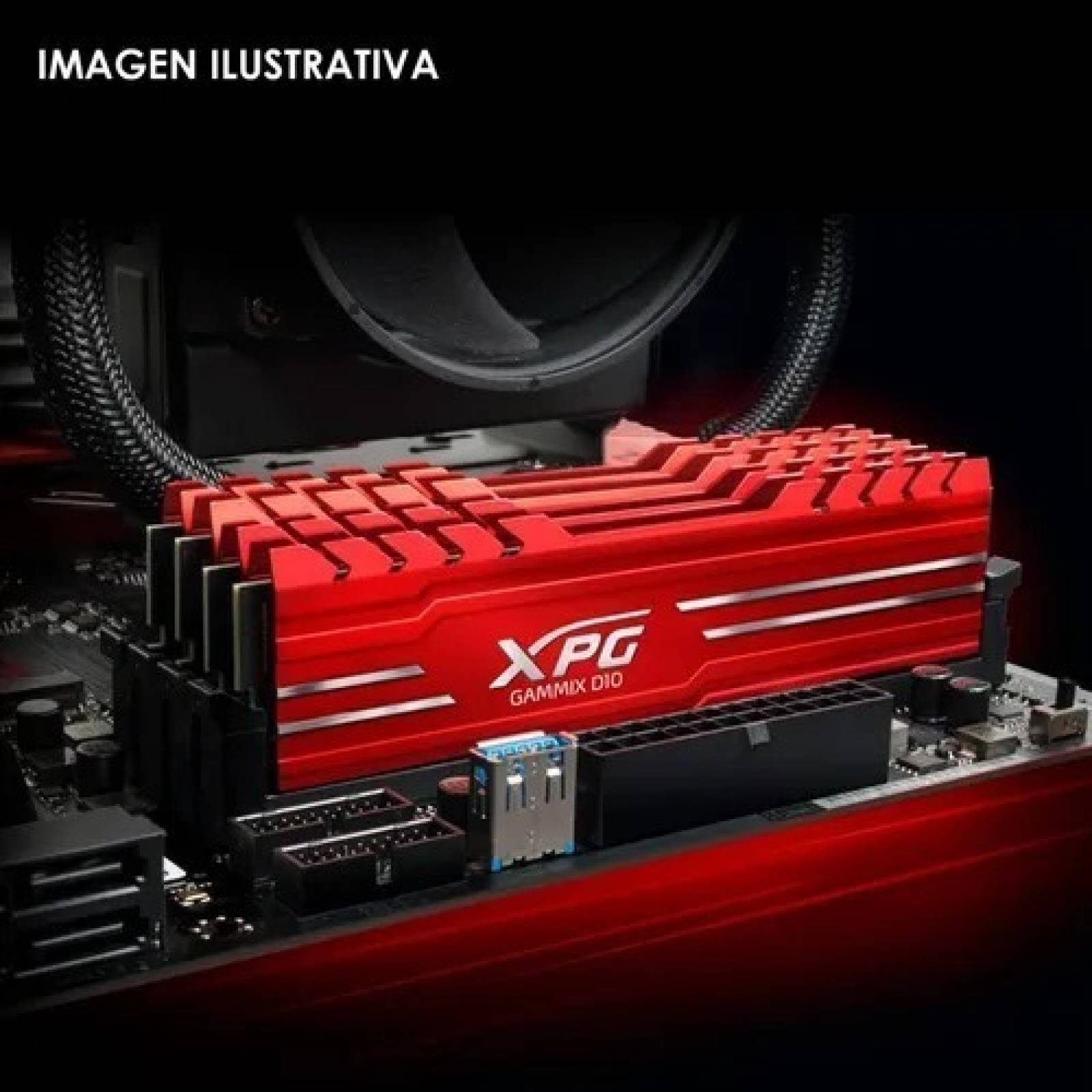 Memoria Ram Xpg Gammix Red Ddr4, 3200mhz, 8gb, Cl16