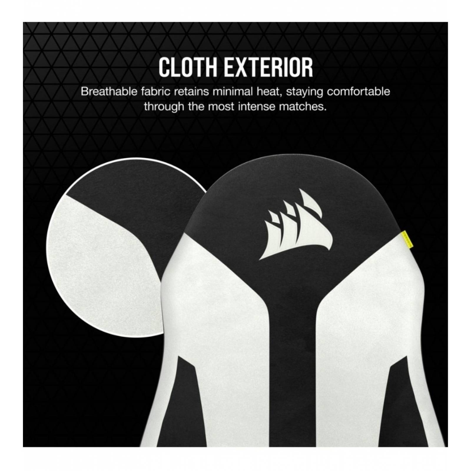 Corsair Silla Gamer Tc60, Hasta 120kg, Negro/blanco