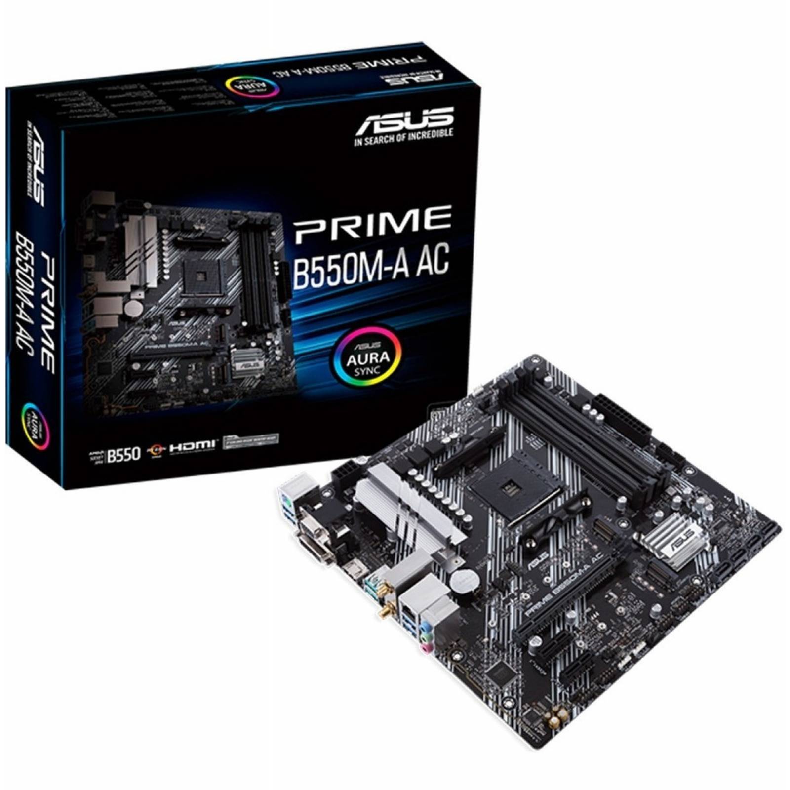 Tarjeta Madre Asus Prime B550m-a Ac Am4 Micro Atx