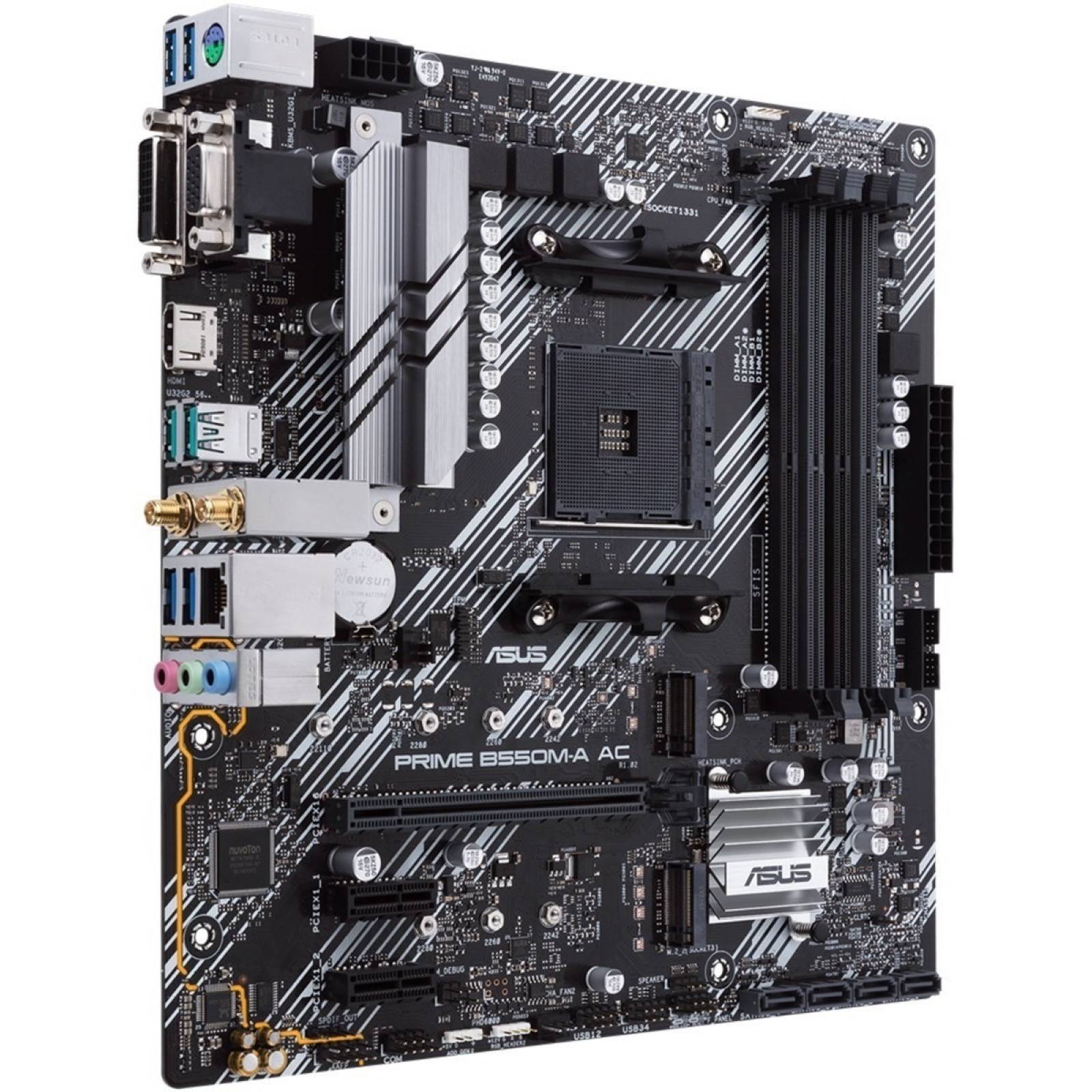 Tarjeta Madre Asus Prime B550m-a Ac Am4 Micro Atx