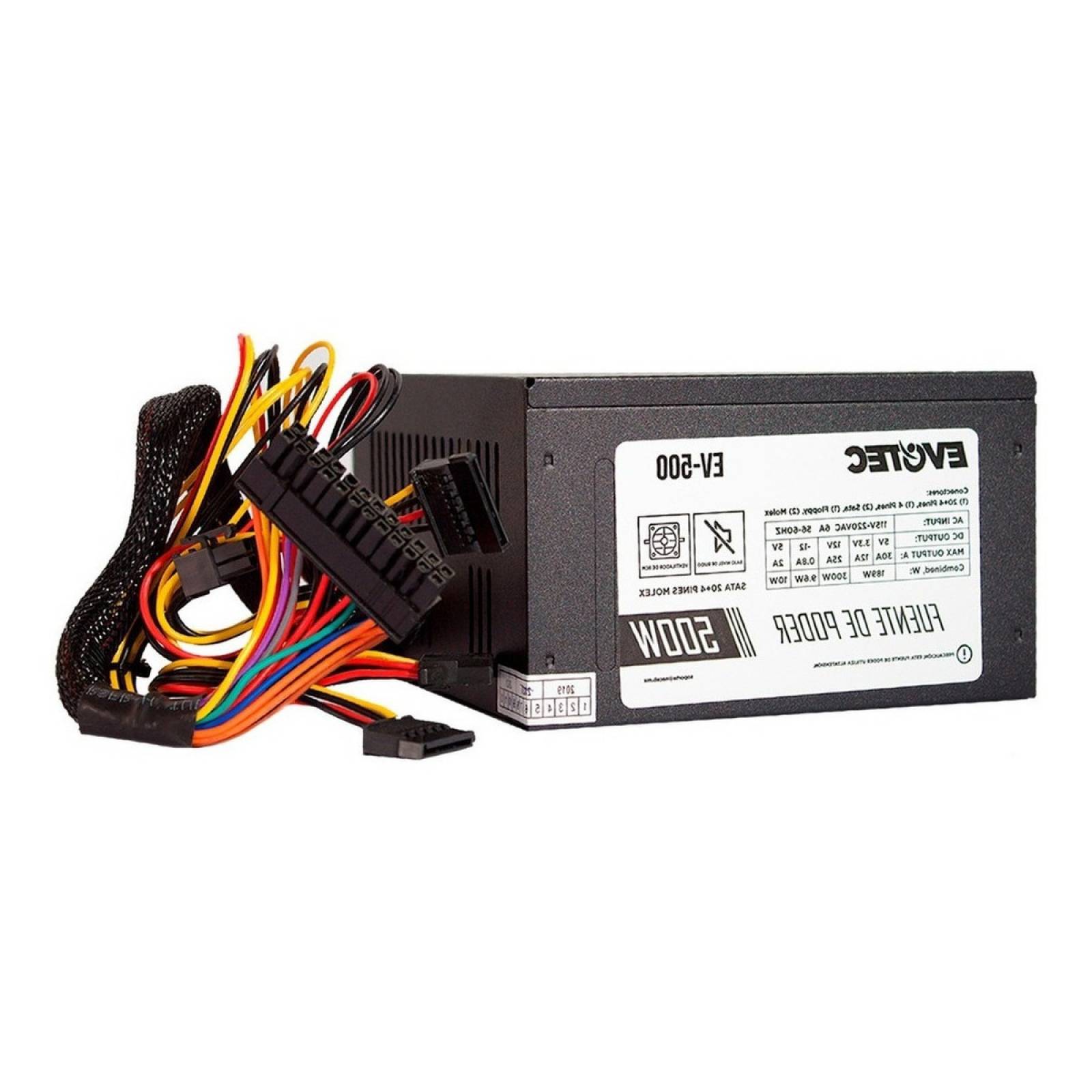 Fuente De Poder Evotec Ev-500 Atx 500w Gabevo290