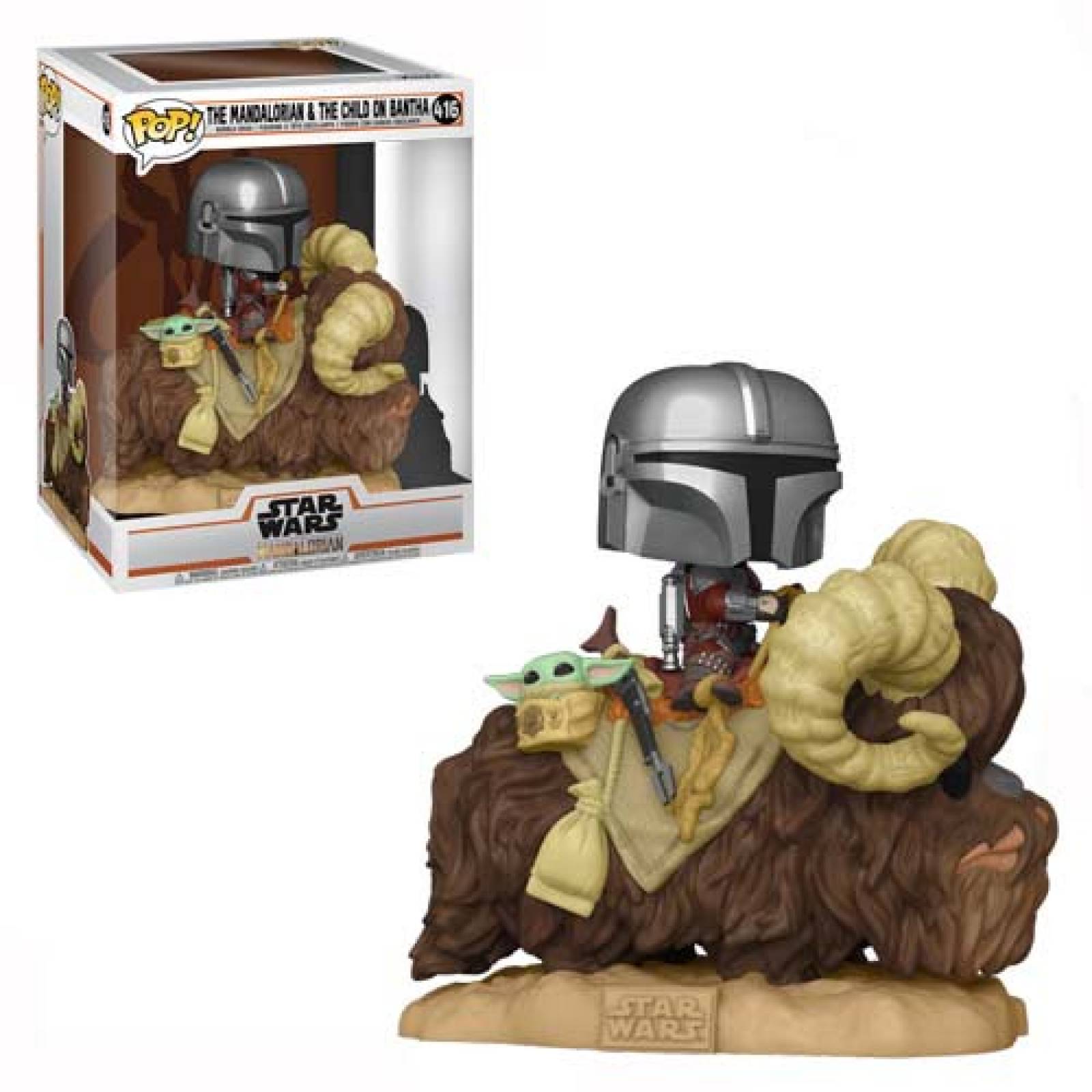 FunkoPop Deluxe The Mandalorian and The Child on Bantha