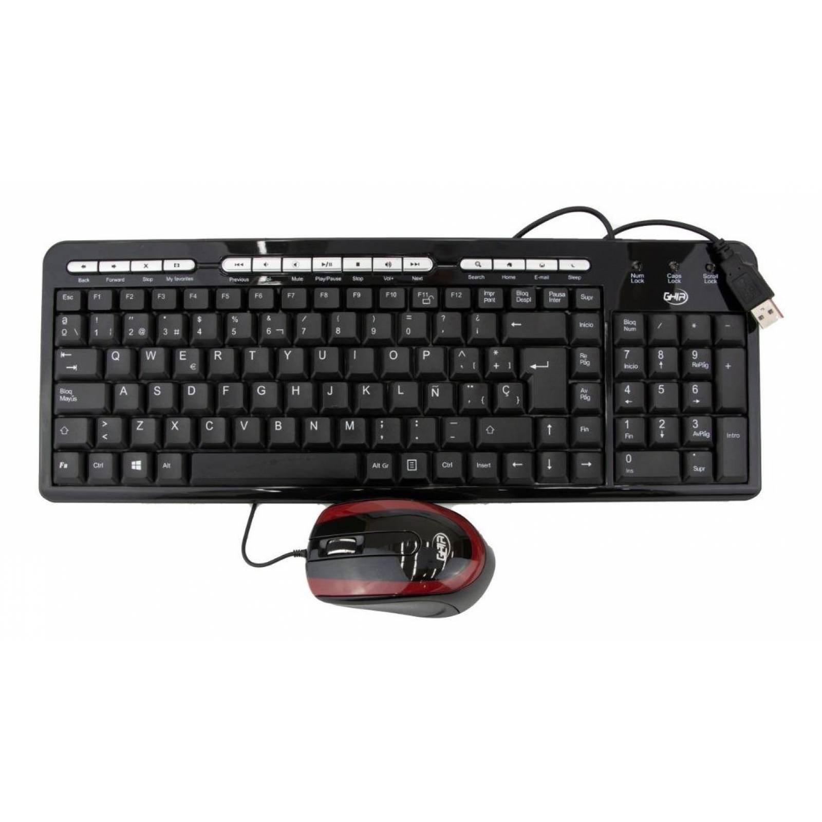 Kit Teclado Y Mouse para PC Mod. Km-1782 Entrada Usb 