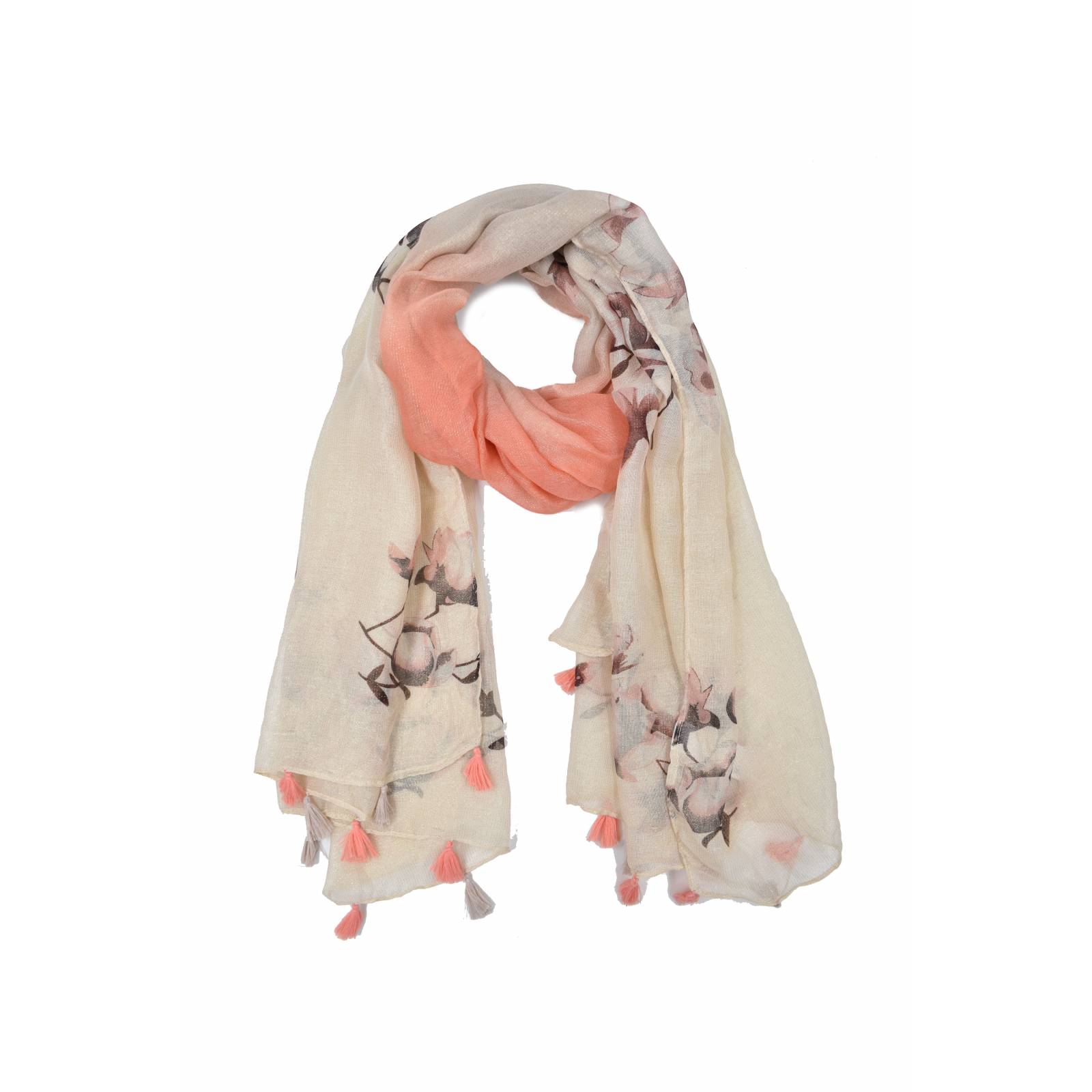 ADORN, Pashmina para mujer, print floral, suave al tacto, multicolor.