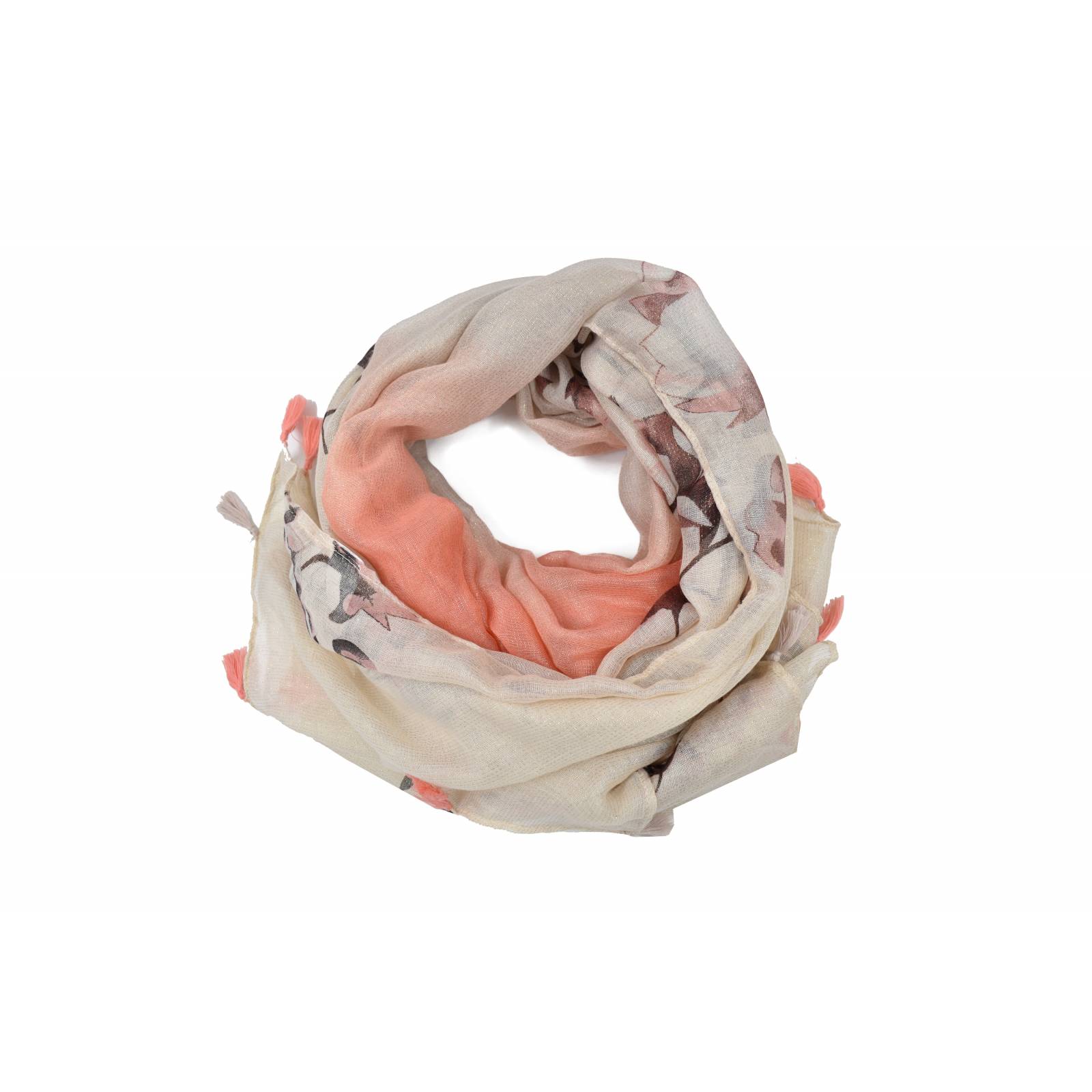 ADORN, Pashmina para mujer, print floral, suave al tacto, multicolor.