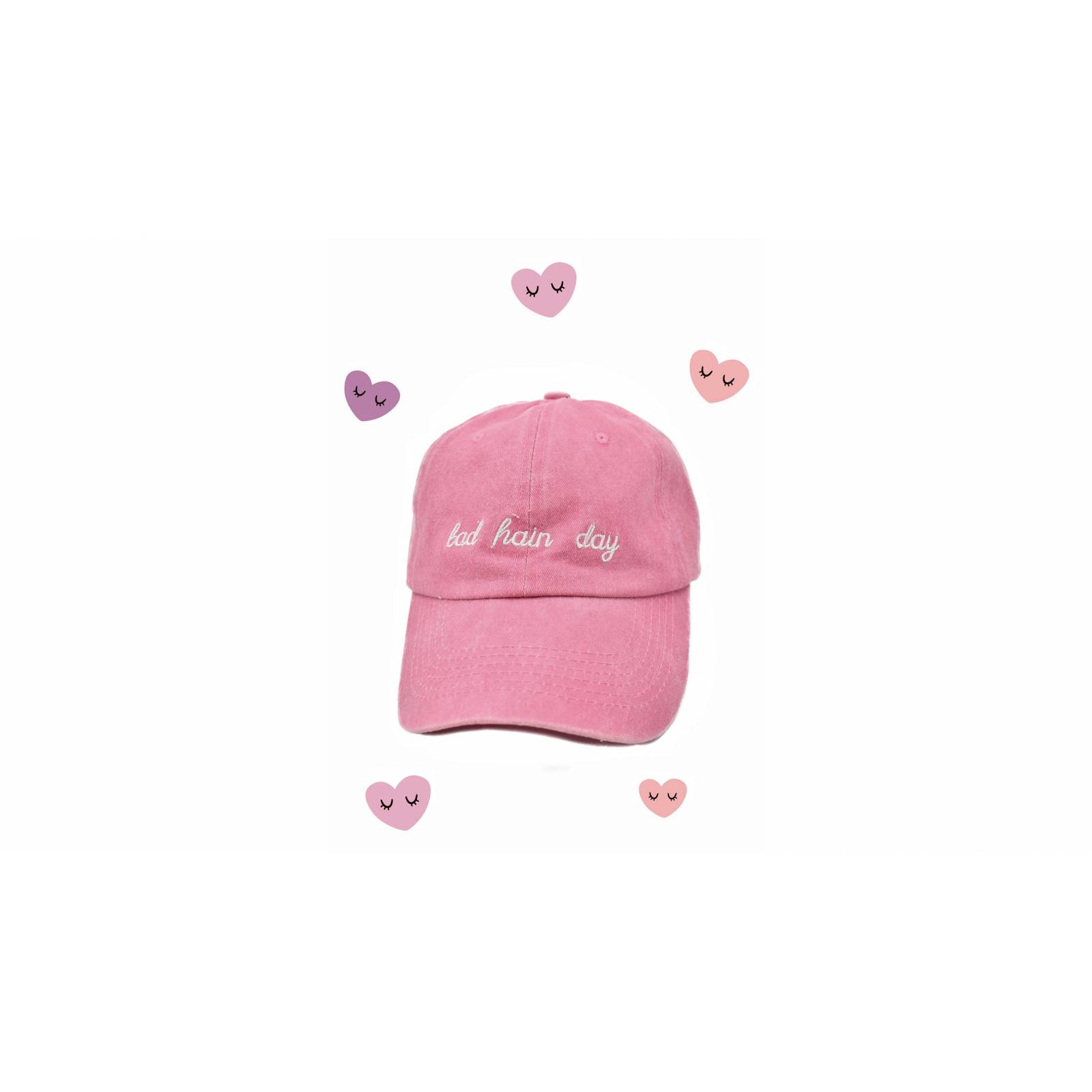 SAFIRIT, Gorra ajustable, color rosa con frase bordada.