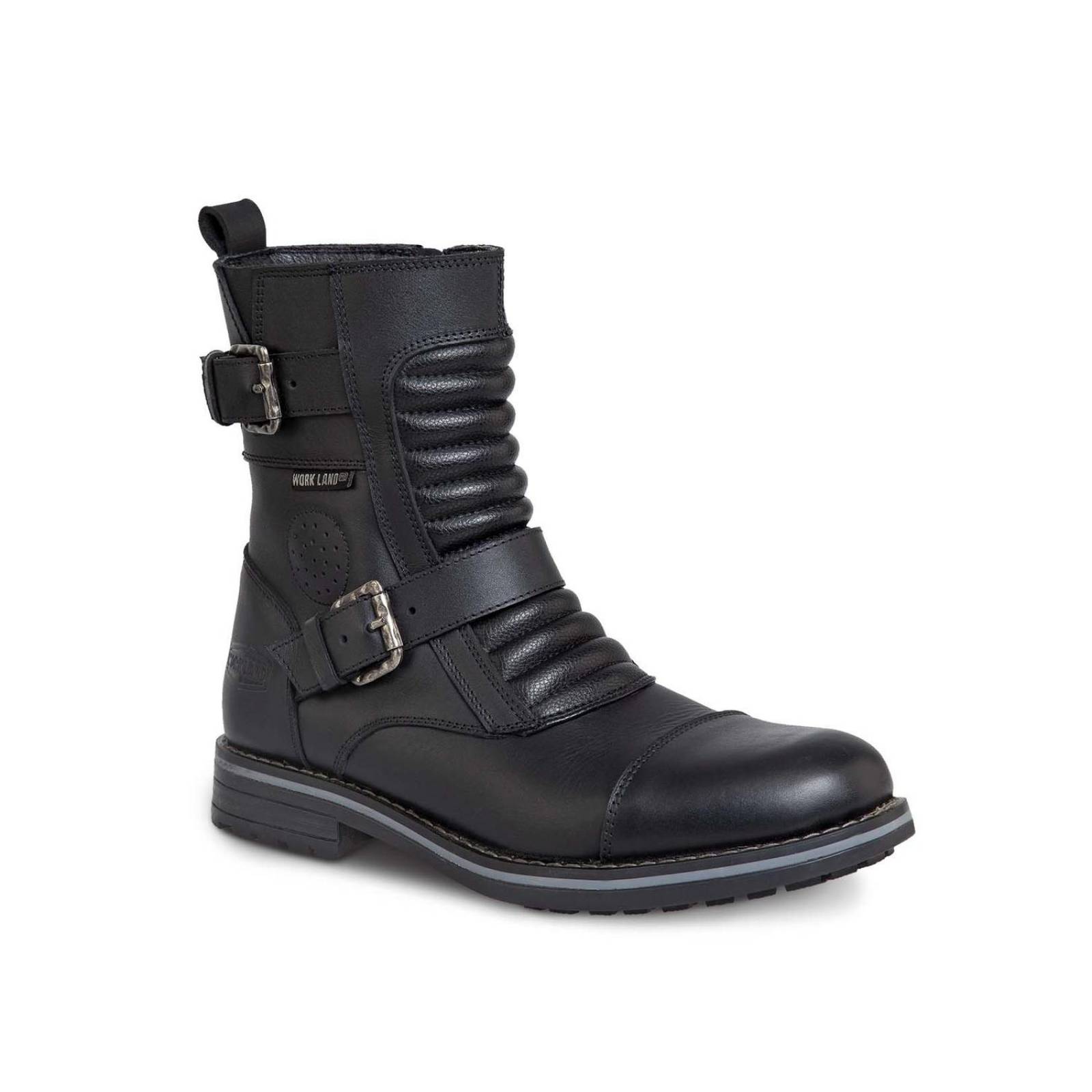 Bota Biker Hombre Moto caballero Casual Workland 89737 Negro 