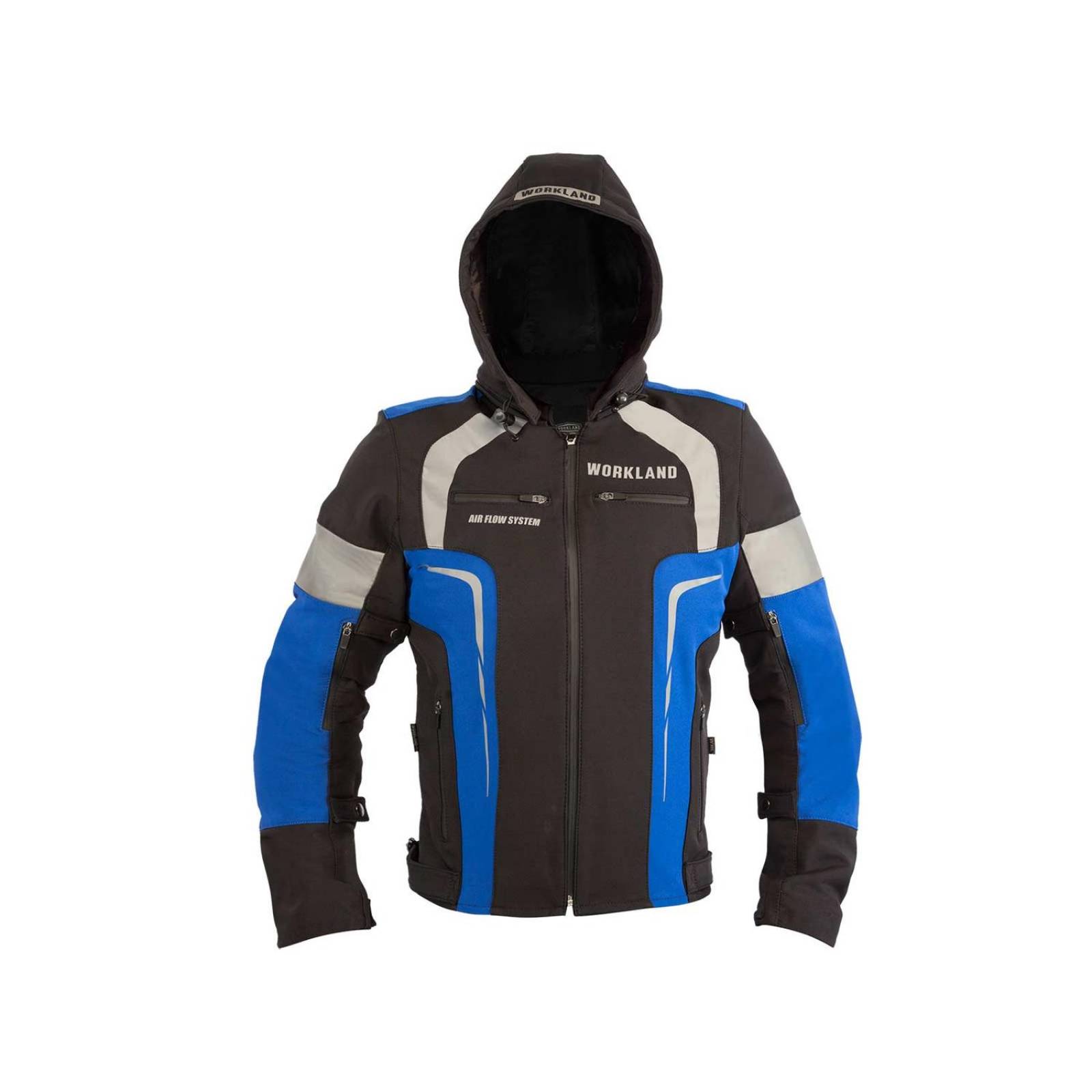 Chamarra motociclista hombre protectores reflejante WORKLAND 