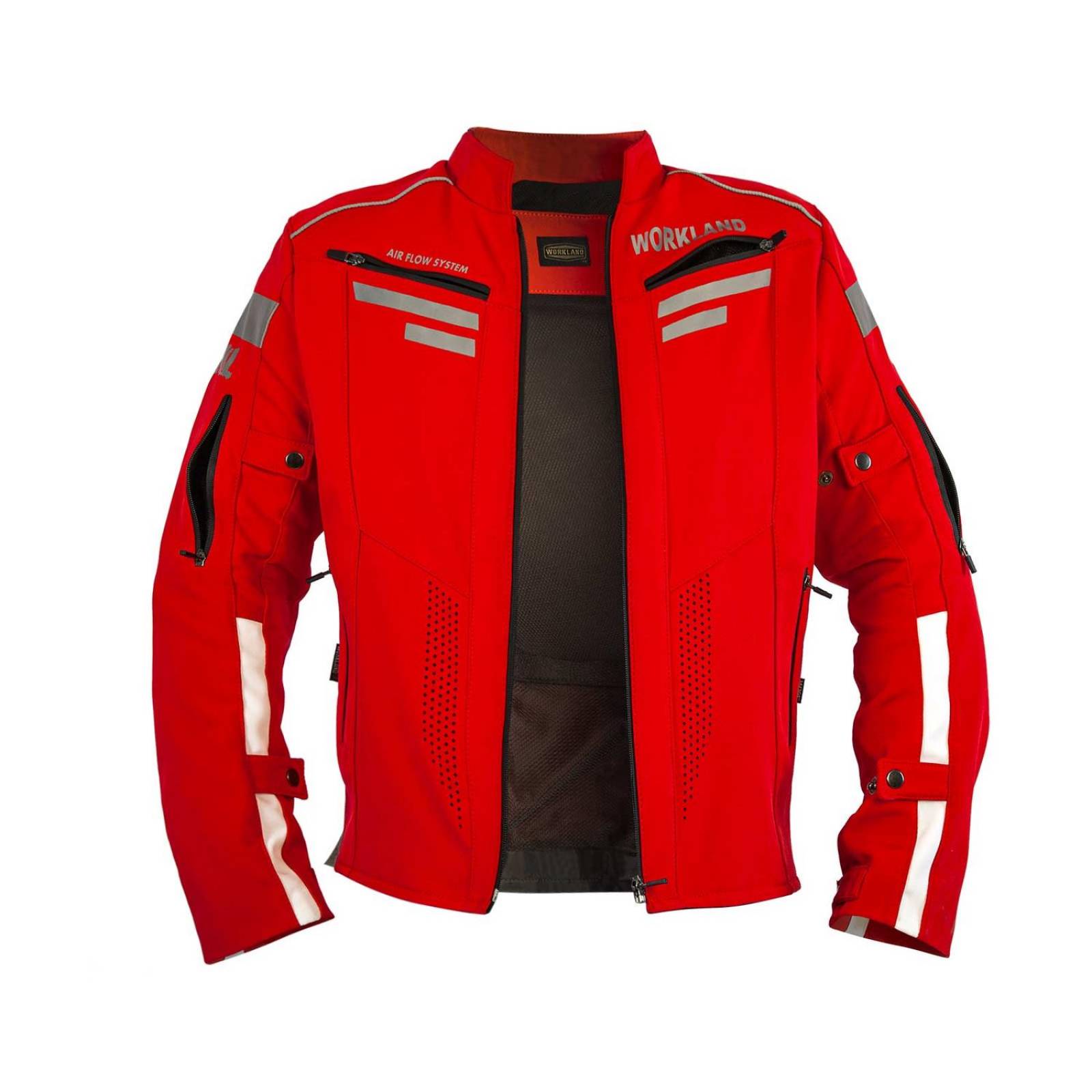 Chamarra motociclista hombre WORKLAND protectores reflejante 
