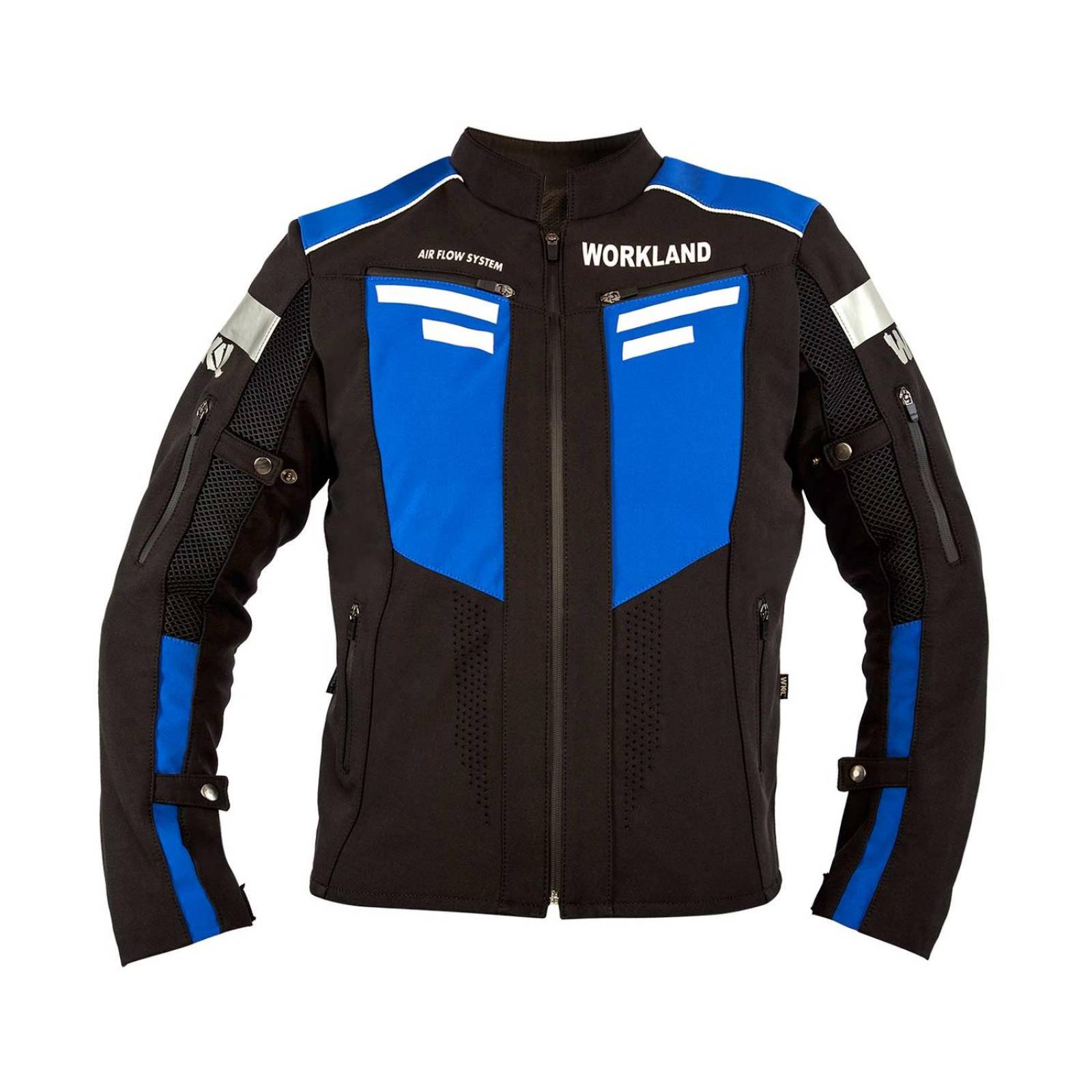 Chamarra motociclista WORKLAND hombre protectores reflejante 