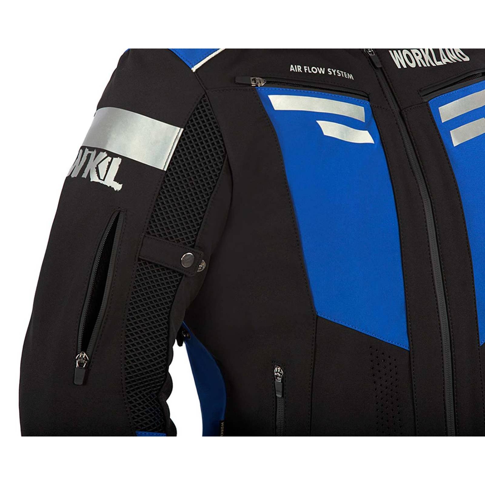 Chamarra motociclista WORKLAND hombre protectores reflejante 
